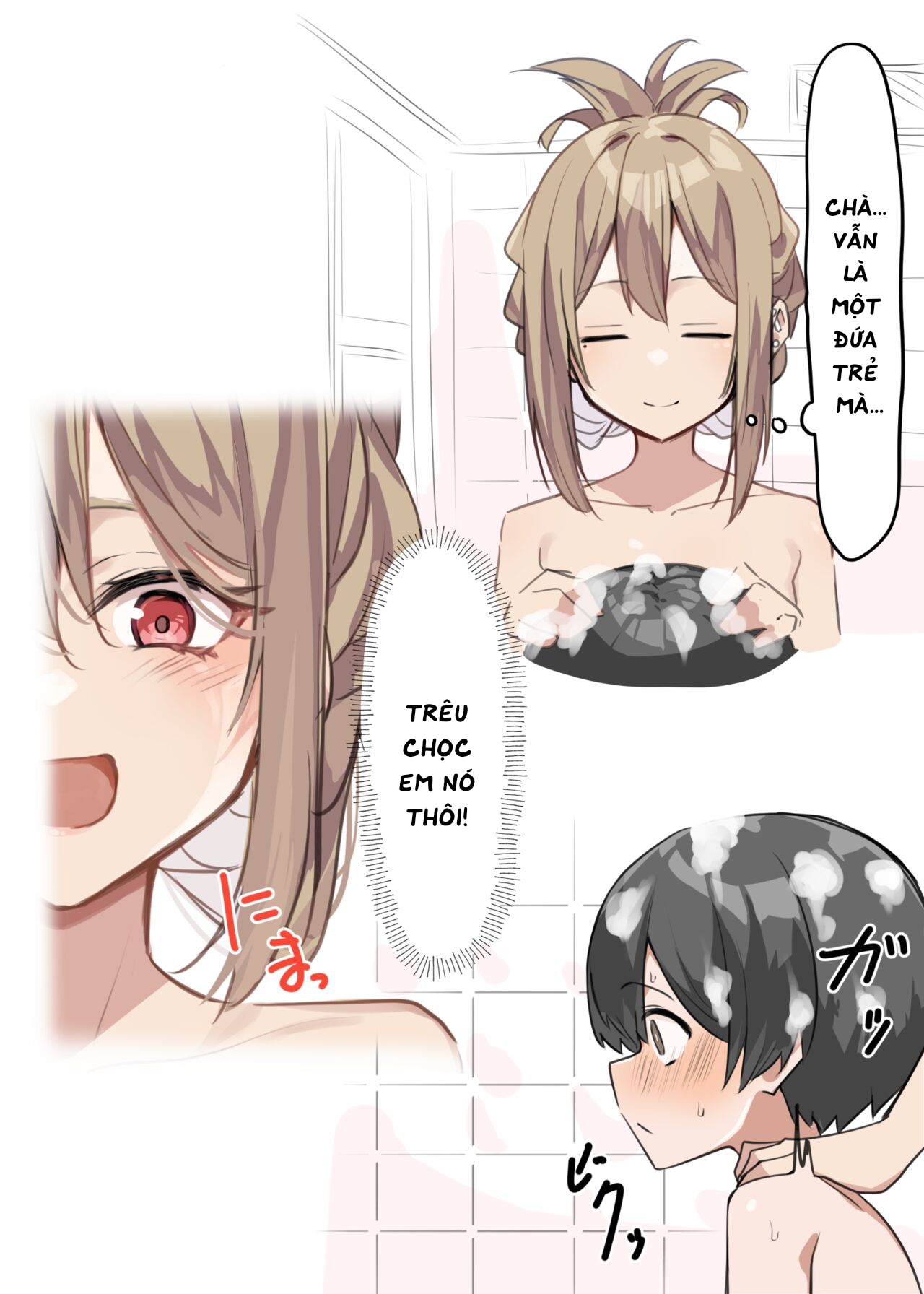 Đọc truyện hentai Saki-chan cùng cậu em trai shota - Chap 1