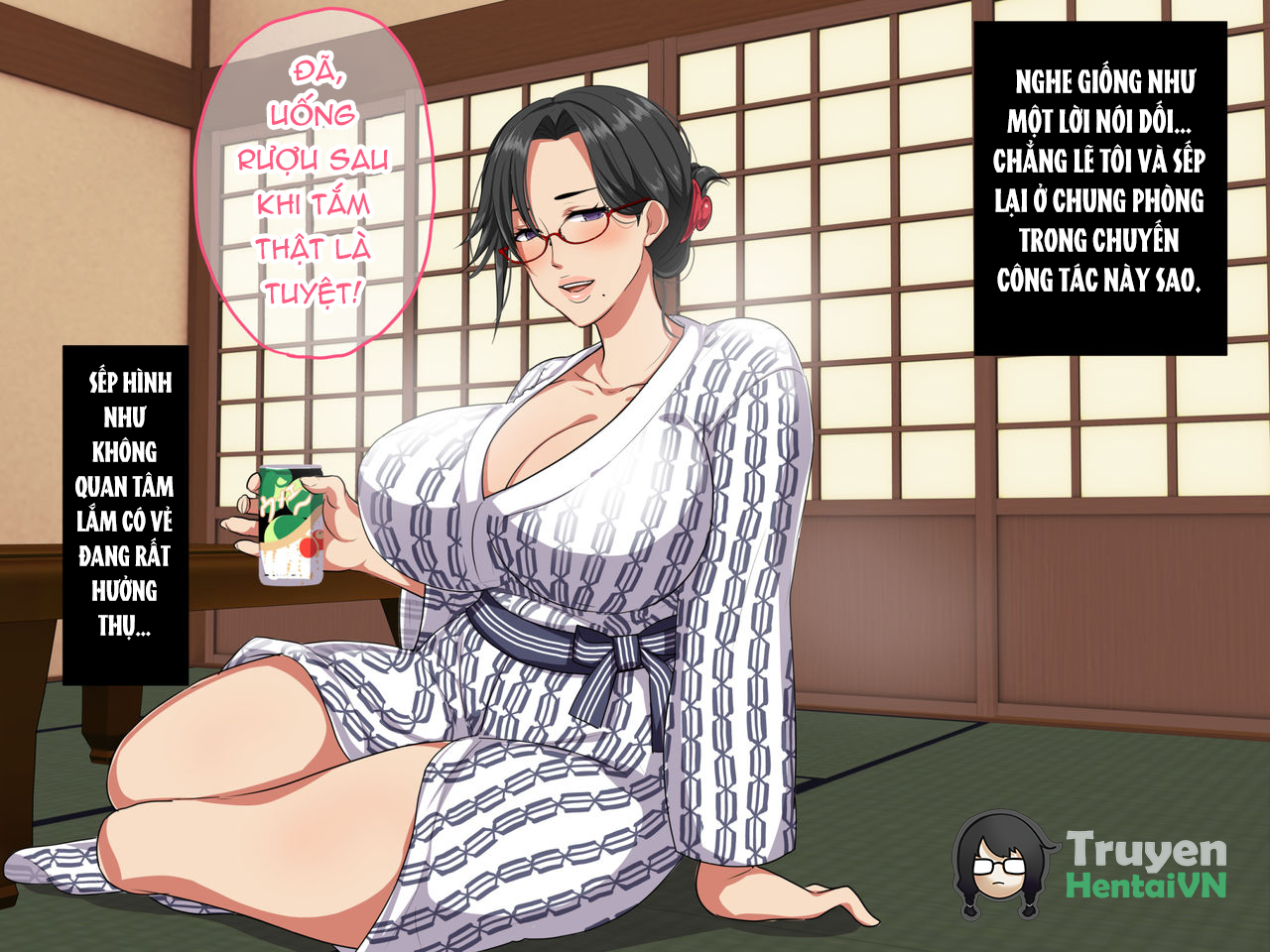 Đọc truyện hentai Chou Dekiru Hitozuma Onna Joushi to Shucchou Saki de Sex! ~Itsumo wa Kowai Kanojo ga Tada no Onna ni Natta Wake~ - Oneshot