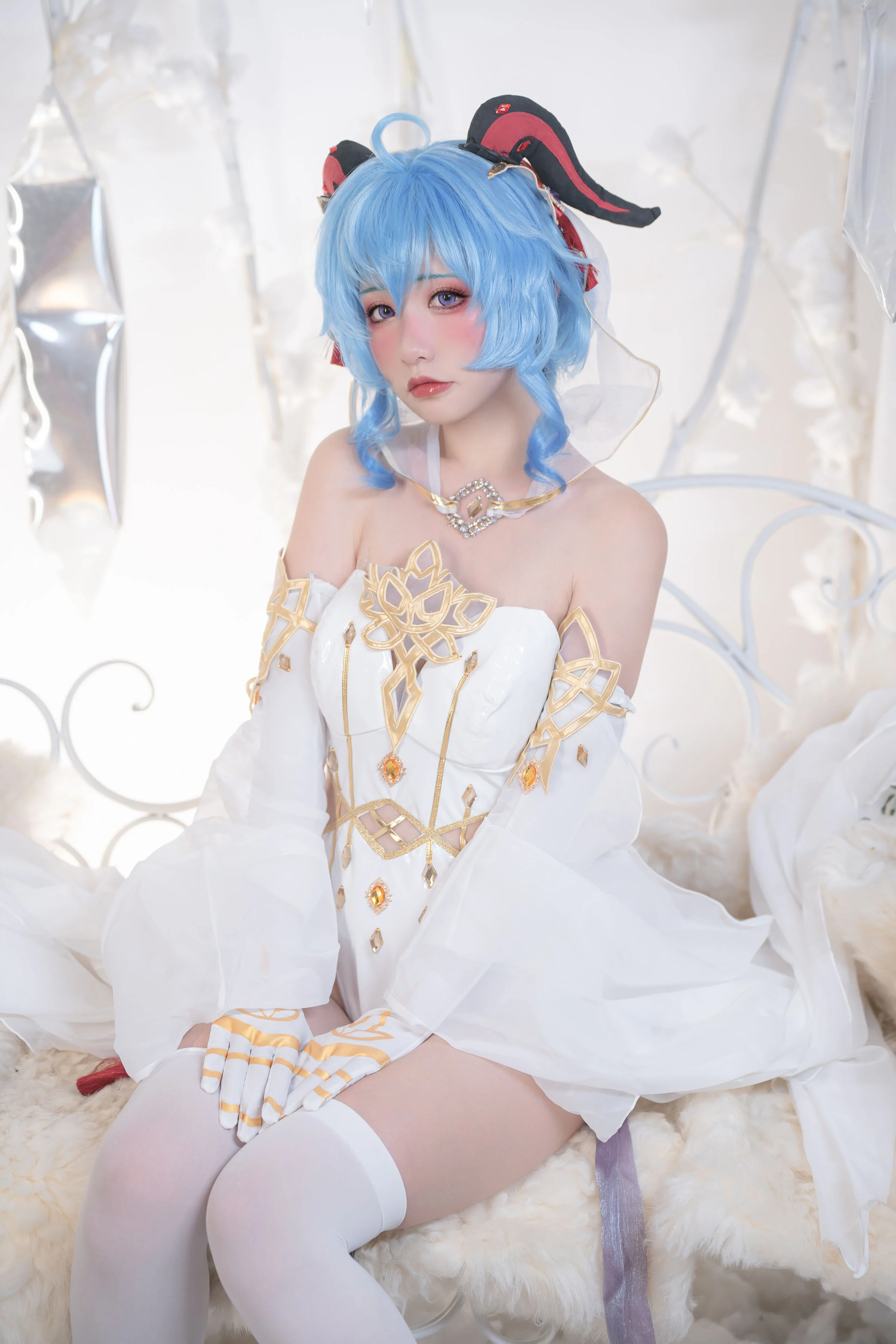 Đọc truyện hentai Tuyển tập Albums siêu phẩm Cosplay - Chap 489 - Crash Girl Meow Xiaoji & Yunshao - Genshin Impact Bride: Eula & Ganyu