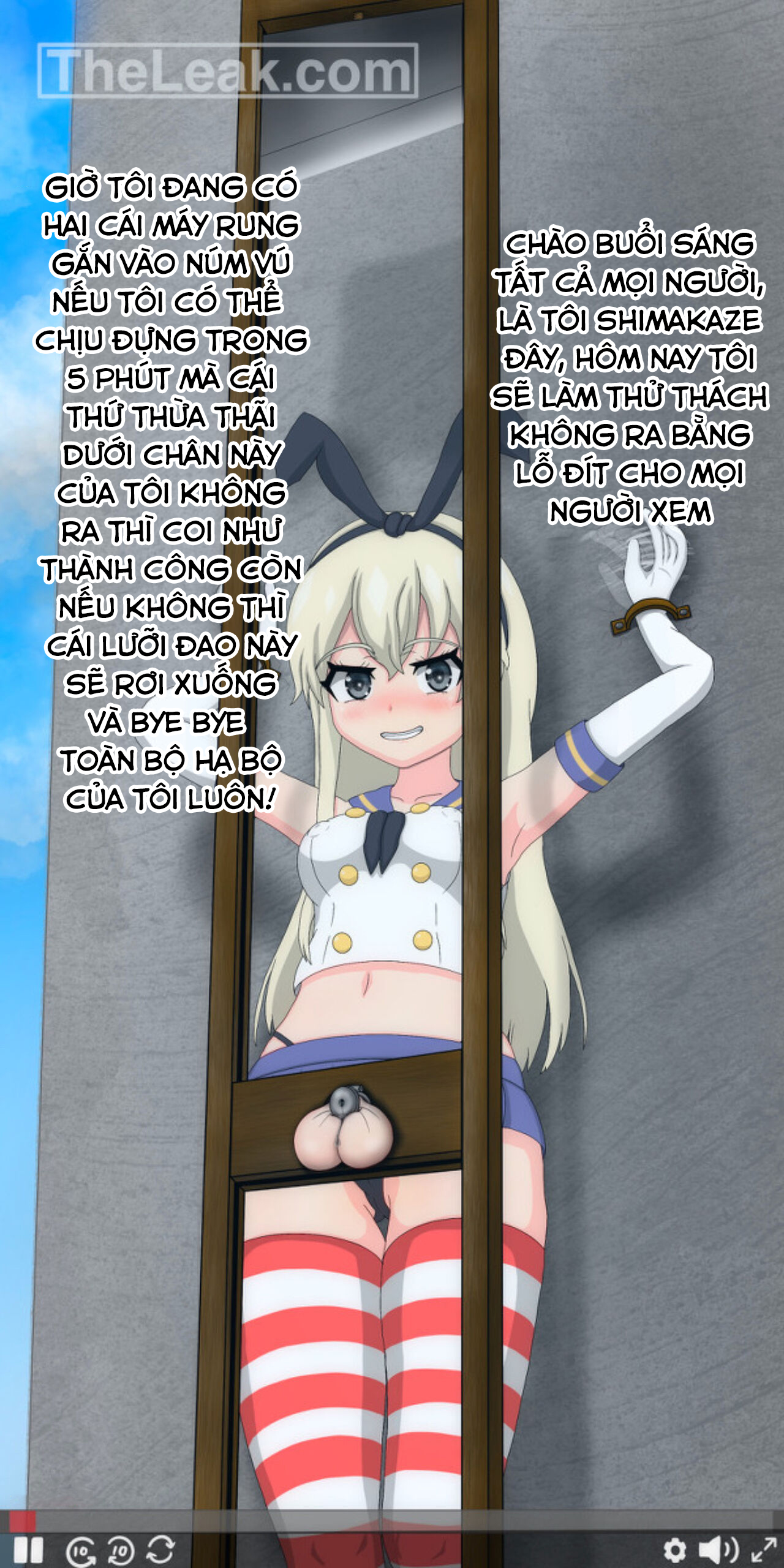 Đọc truyện hentai Buổi live Stream tự thiến của Shimakaze! - Oneshot