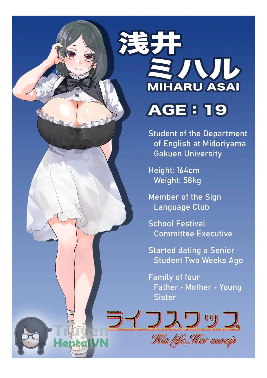 Đọc truyện hentai His life, Her swap: The Case of Toko Asai - Oneshot