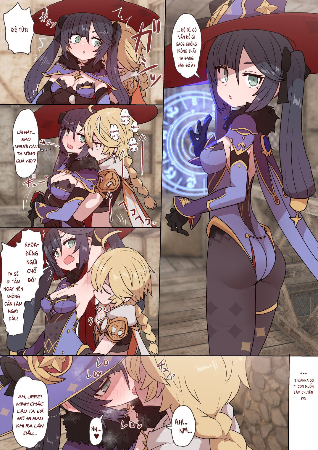 Đọc truyện hentai Mona Fischl Sorezore Nakadashi - Oneshot