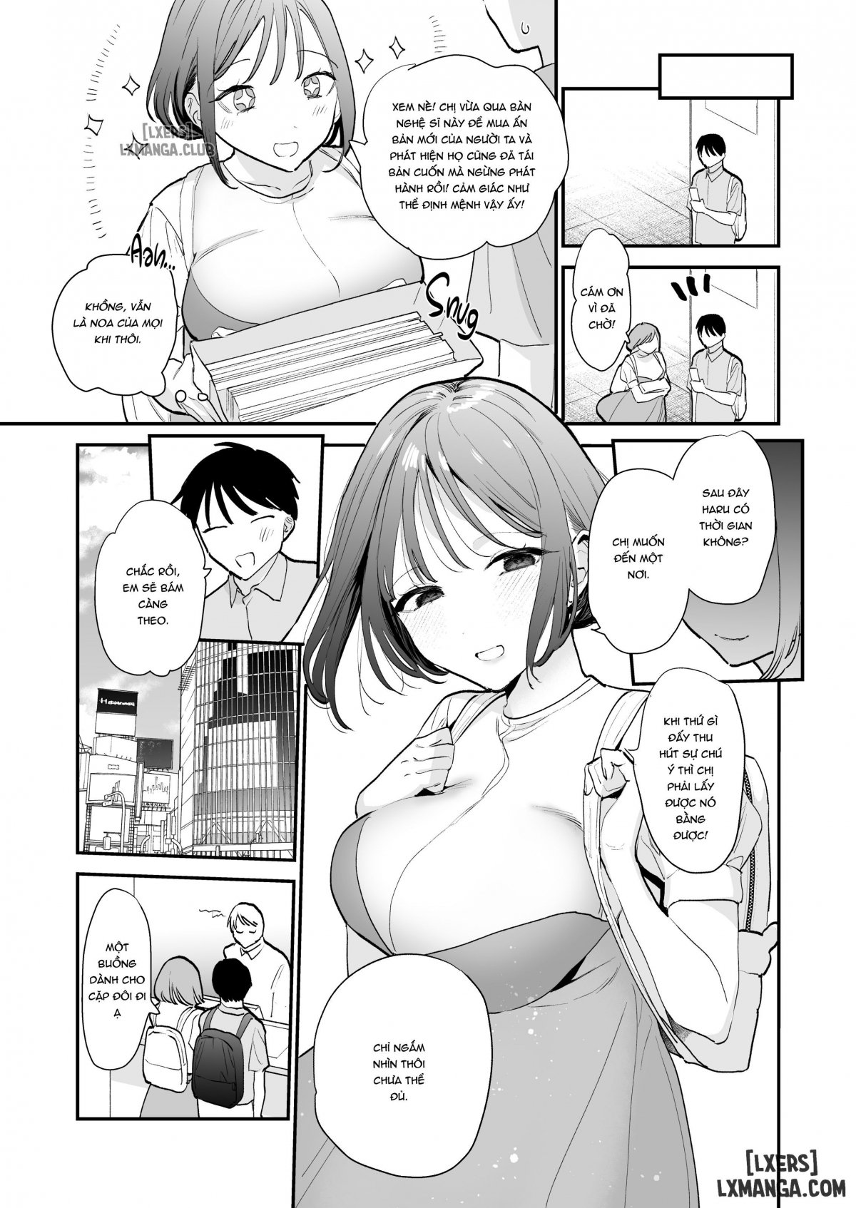 Đọc truyện hentai Kyonyuu Otaku Joshi to NeCafe de Off-Pako - Oneshot