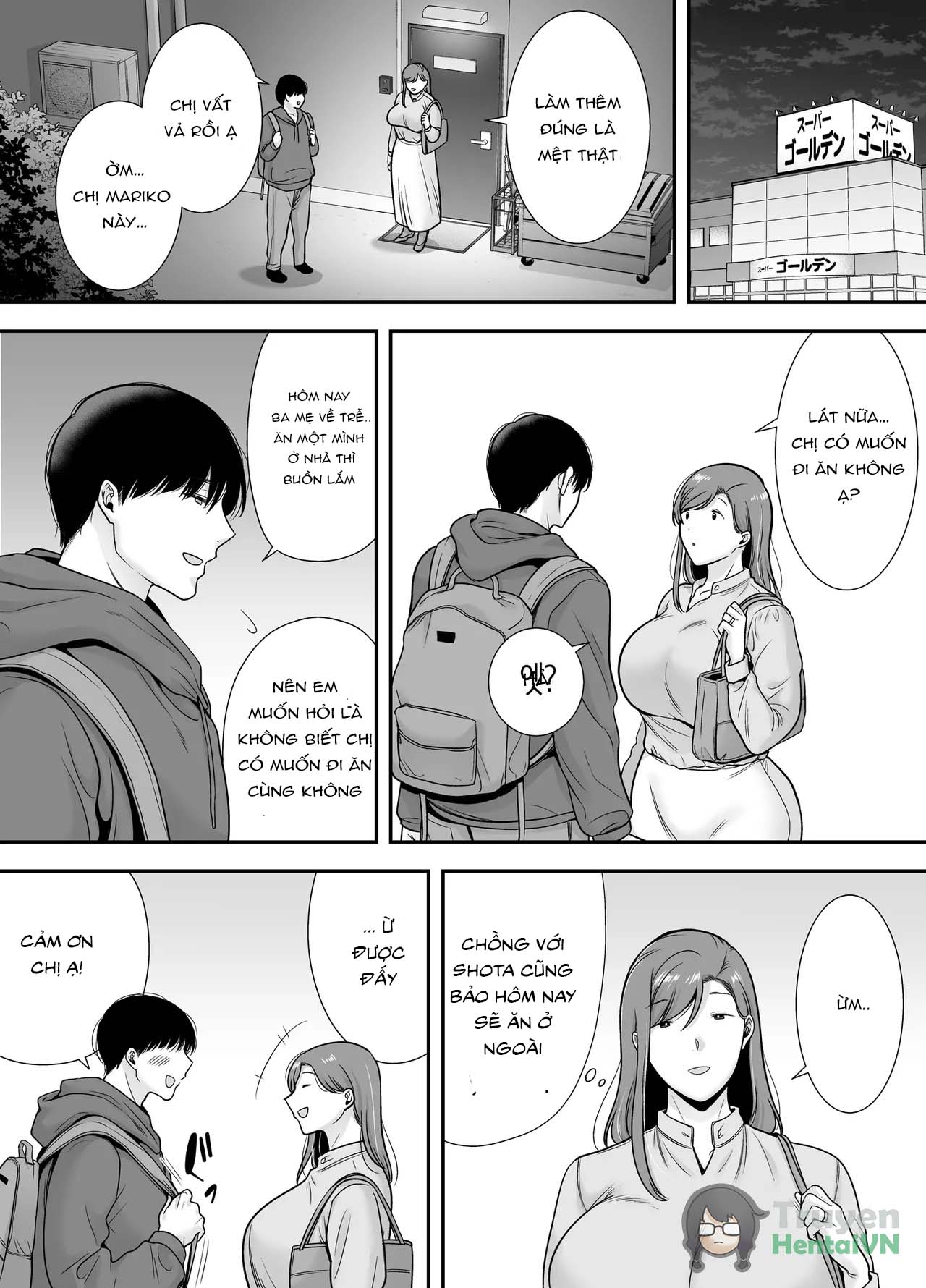 Đọc truyện hentai Mariko và tôi ~ Ngoại tình với một người phụ nữ đã có chồng ở công việc bán thời gian~ - Oneshot