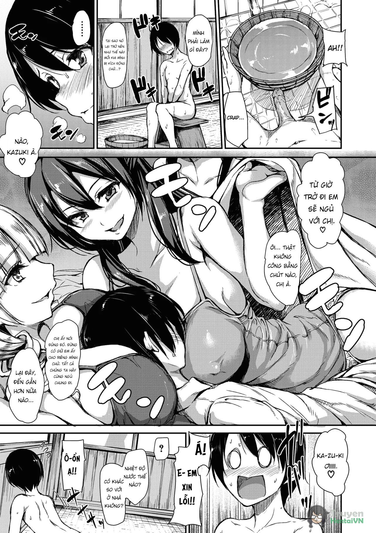 Đọc truyện hentai At Home Harem Fudeoro Sisters - Chap 1