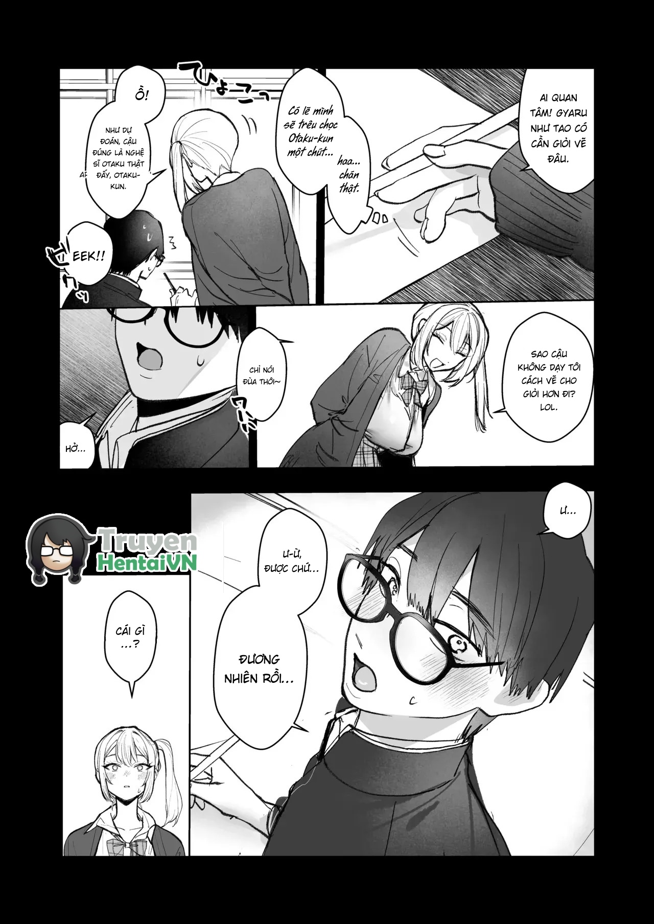 Đọc truyện hentai Ryou Kataomoi ga Minoranai Gyaru-san wa Iramura Chikunii ga Tomaranai! - Oneshot