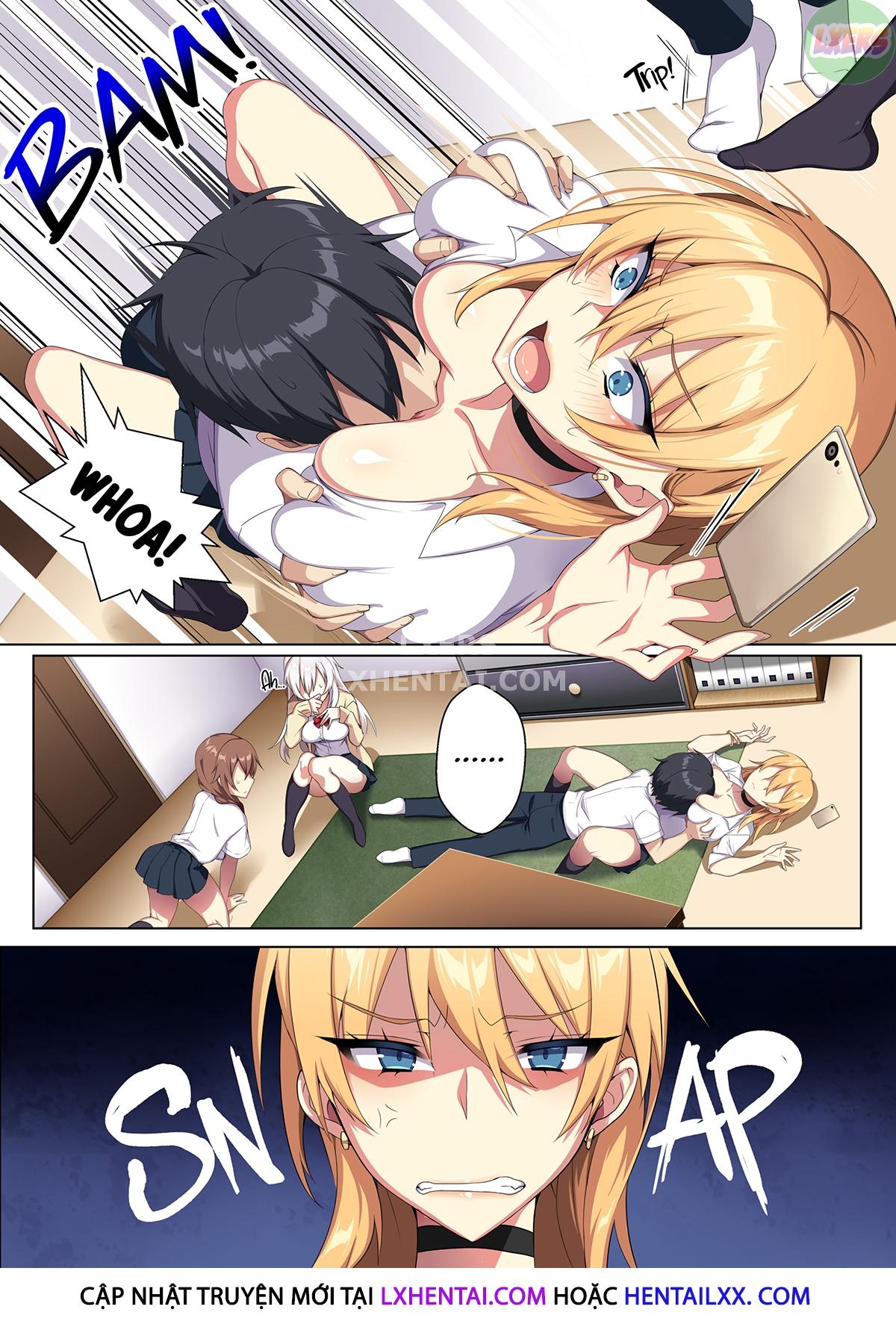 Đọc truyện hentai Gyarus in My Room for a Fuckfest - Oneshot