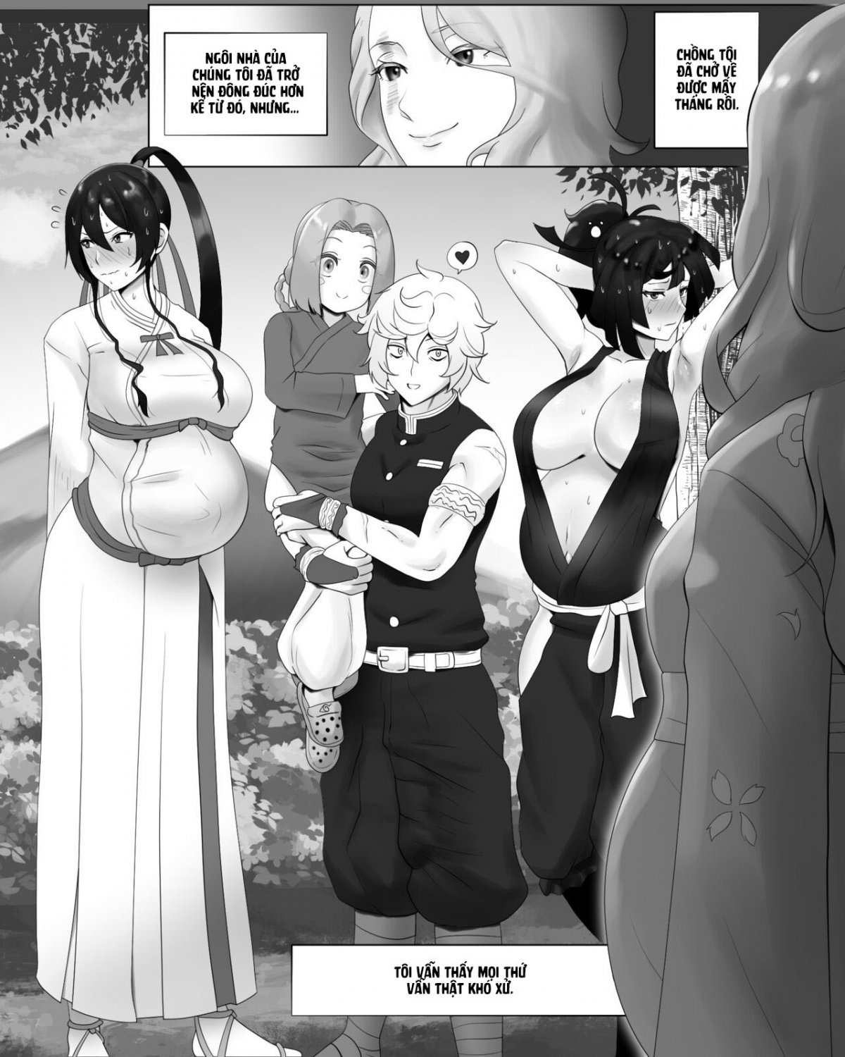 Đọc truyện hentai Gabimaru ga Arata na Tsuma-tachi o Te ni Ireru - Bantumlum