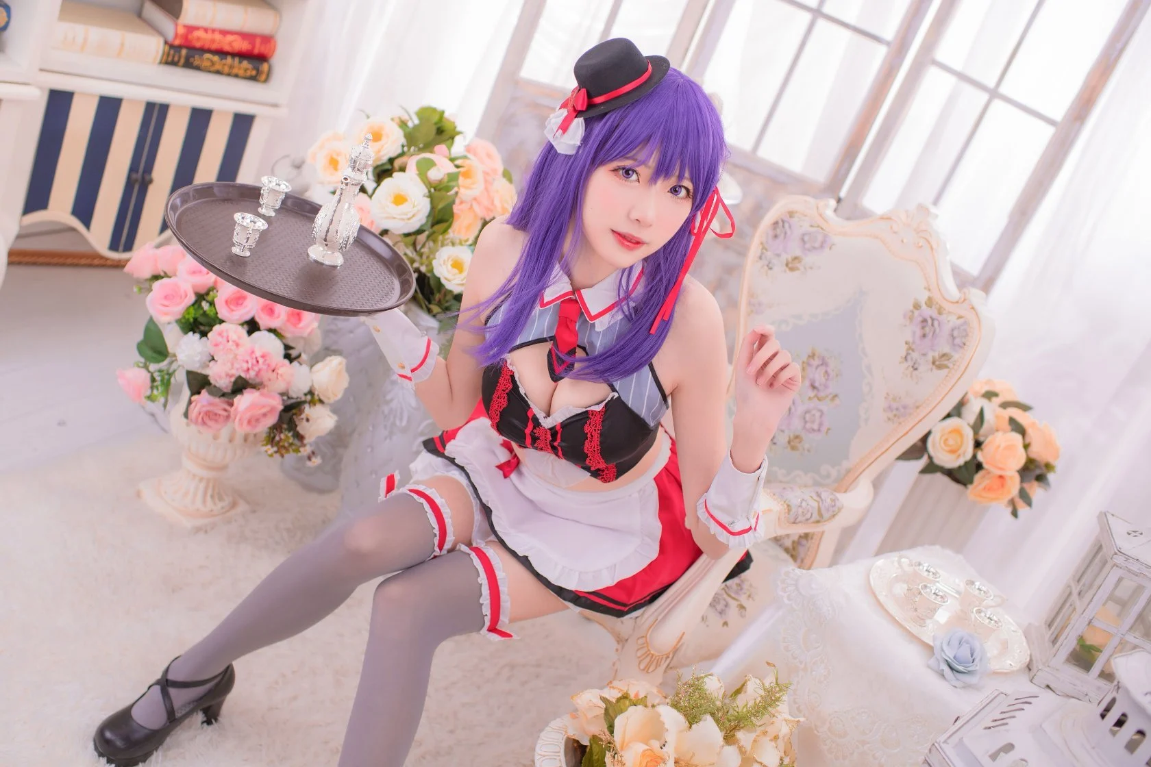 Đọc truyện hentai Tuyển tập Albums siêu phẩm Cosplay - Chap 918 - [Zhajiang Mumu] Sakura Maid