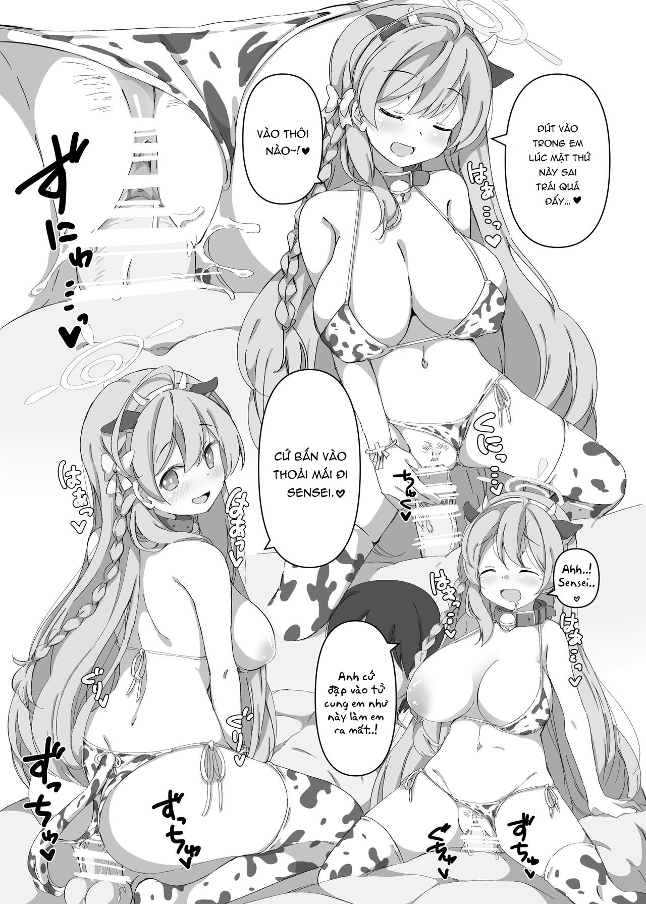 Đọc truyện hentai Ngành Công Nghiệp Sữa Của Blue Archive - Oneshot