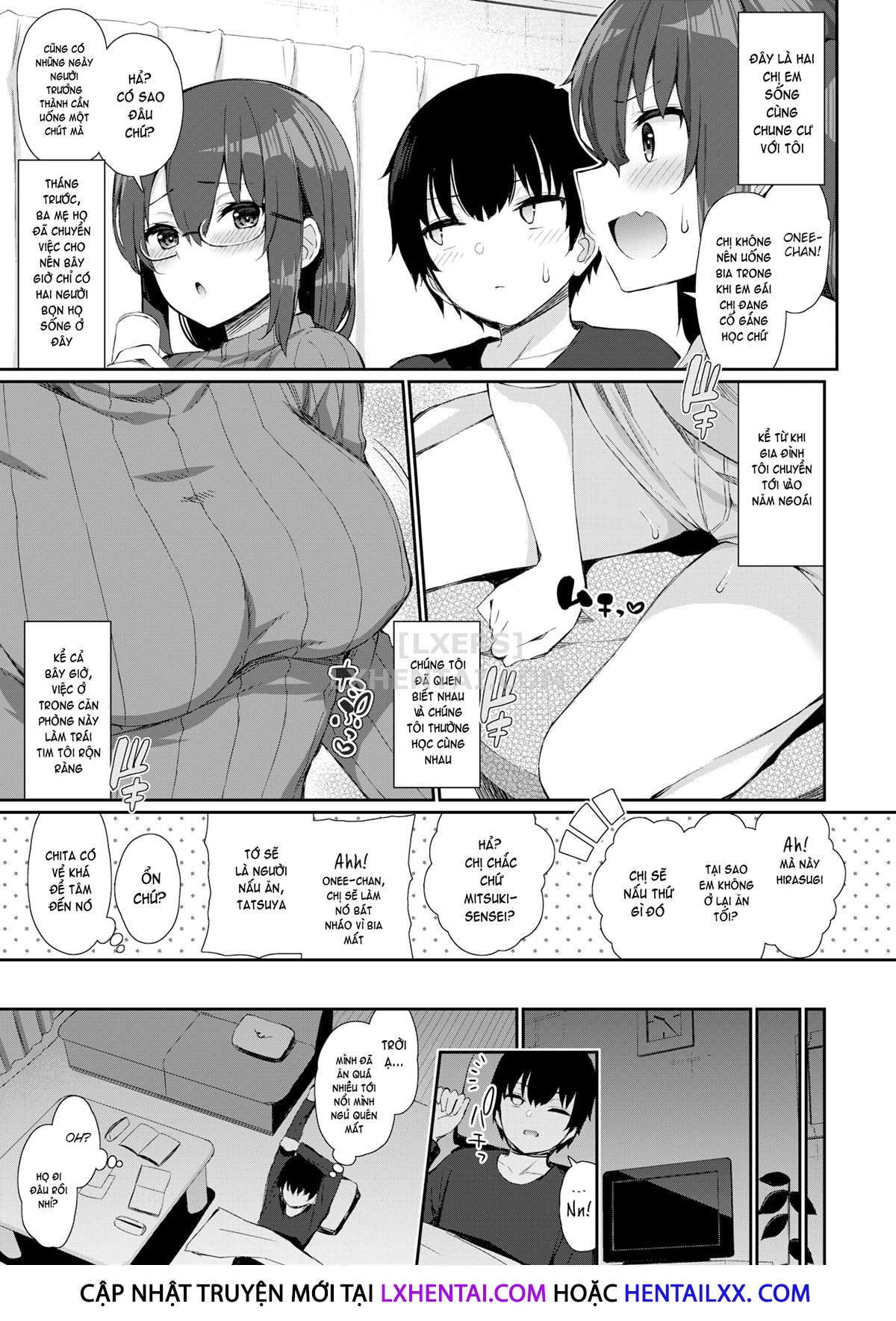 Đọc truyện hentai Teacher & Schoolgirl Sisters - Oneshot