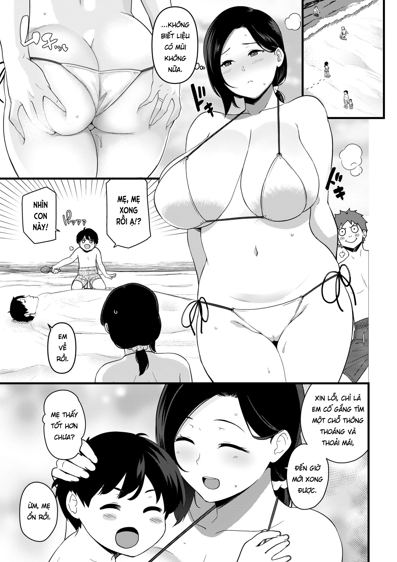Đọc truyện hentai Mama was Hit on at the Beach - CH1.3 - Nhá hàng của tác giả về part 2
