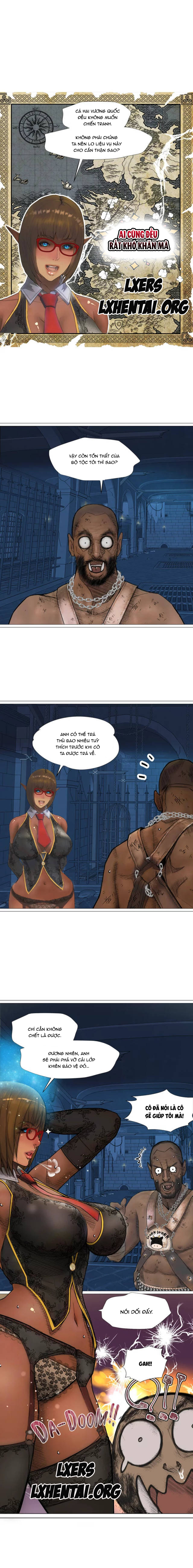Đọc truyện hentai Nữ Hoàng Dark Elf Và Nô Lệ Orc - Chap 17