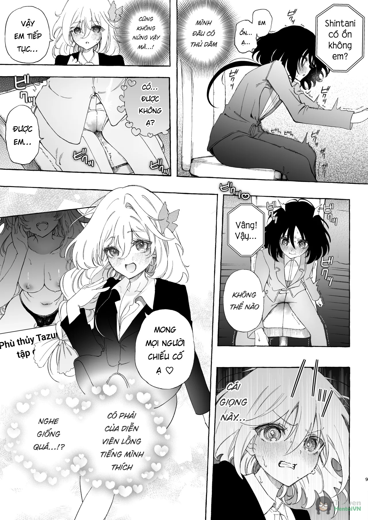 Đọc truyện hentai Mimi de Koishita Douryou ~OnaSuppo Onsei Otaku Onna ga Douryou no Koe ni Hannou Shite Ikimakuri~ - Oneshot