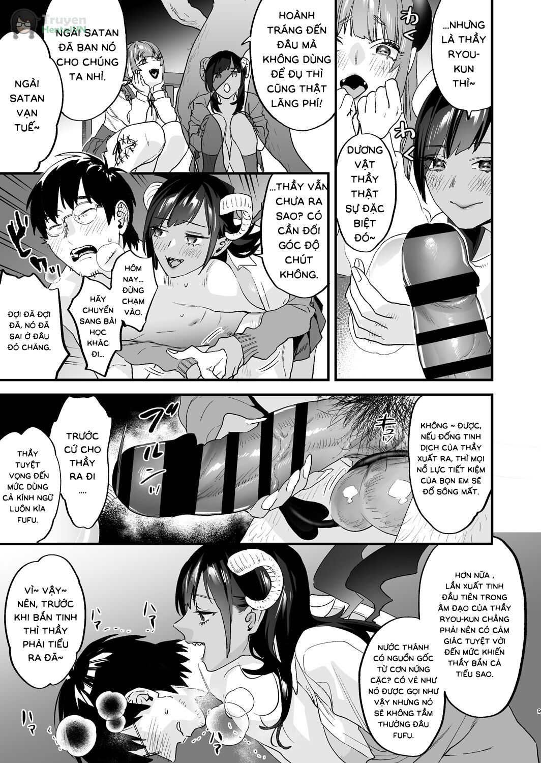 Đọc truyện hentai Koukan Ryuugakusei -Succubus-tachi to Boku - Oneshot