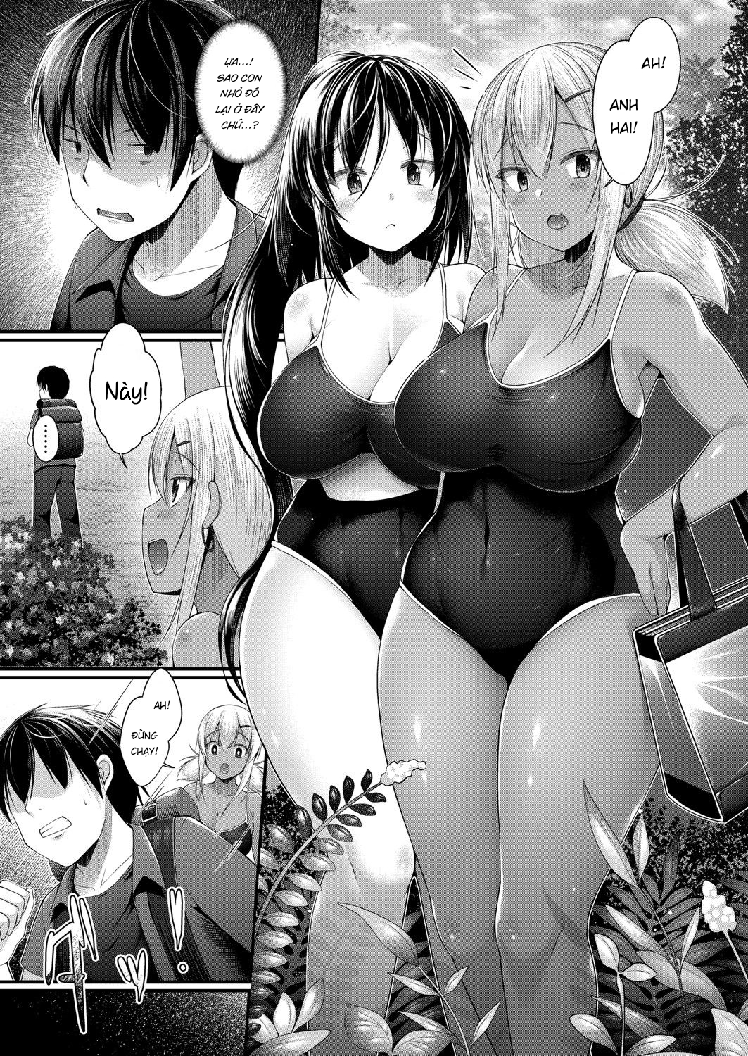 Đọc truyện hentai Hitori Camp o Shite itara Kuro Gal JK na Imouto to Imouto no Tomodachi ga Rannyuu shite kita Kekka Zenpen - Chap 1
