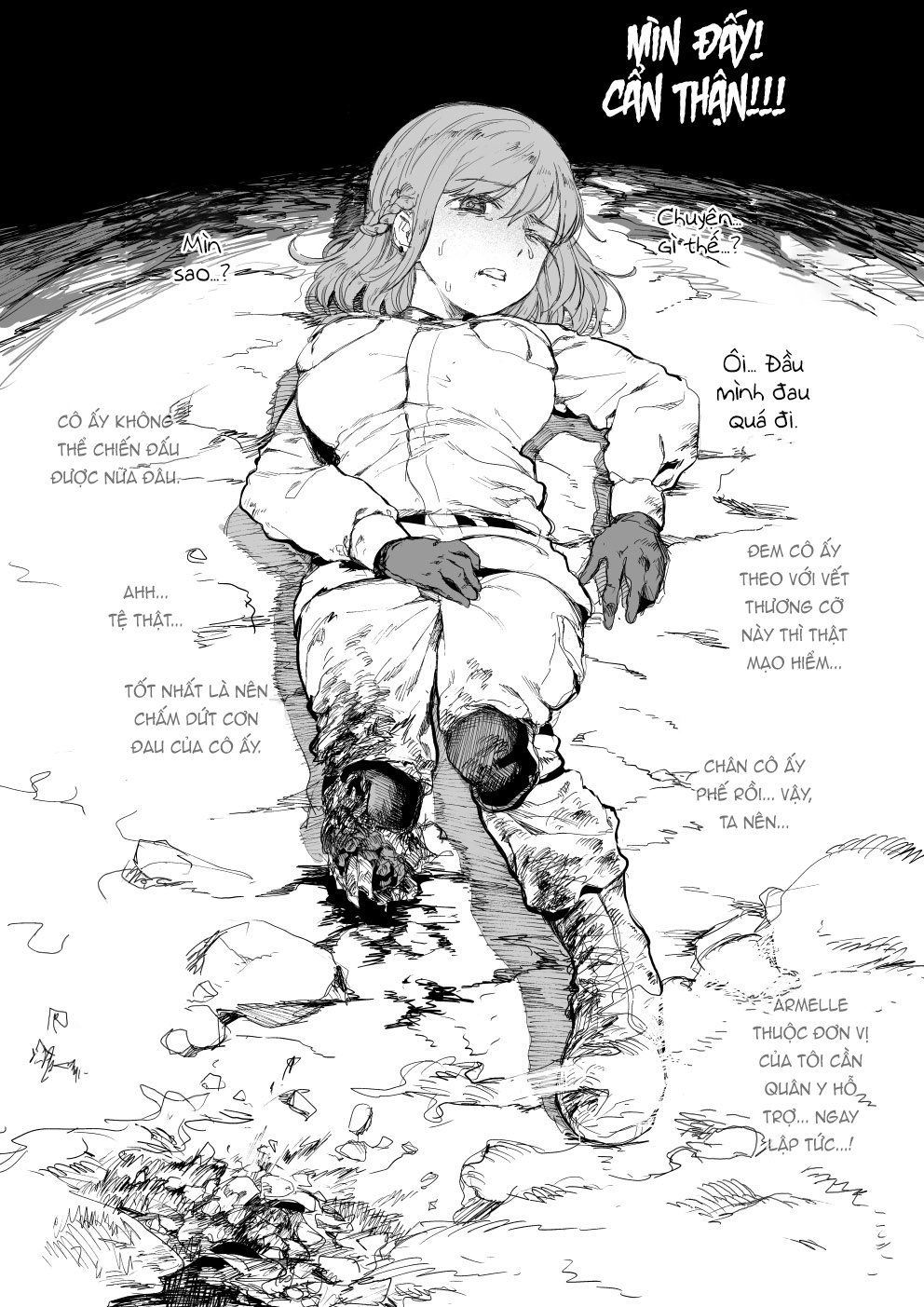 Đọc truyện hentai Tuyển Tập Truyện Ngắn Về Chiến Tranh Của Kubikiri - Mìn Quân Dụng - Fallen on the Battlefield - Landmine