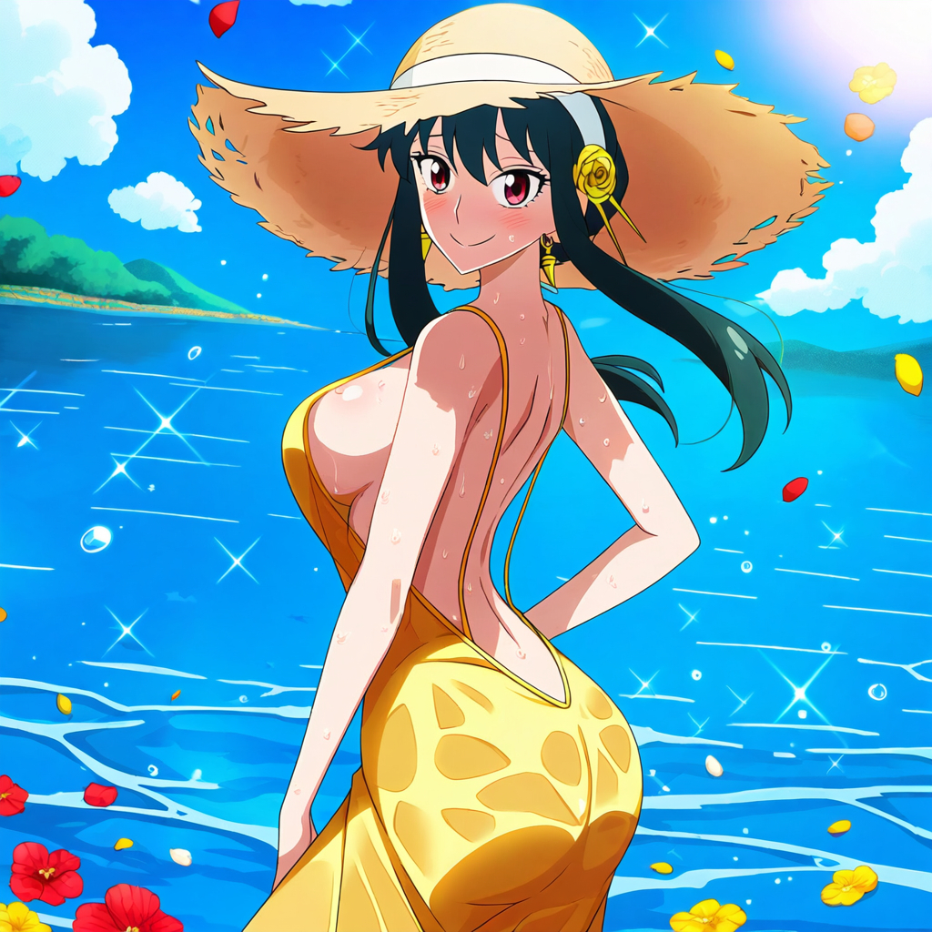 Đọc truyện hentai Tuyển tập Albums Art hentai - Chap 322 - Yor Forger AI illustration straw hat