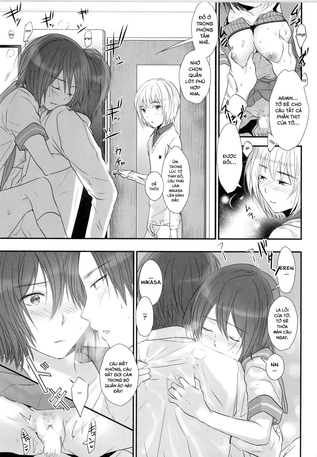 Đọc truyện hentai 3P (Attack on Titan doujinshi) - Oneshot