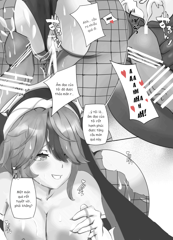 Đọc truyện hentai Món quà sinh nhật của Rosaria (Genshin Impact) - Ảnh động