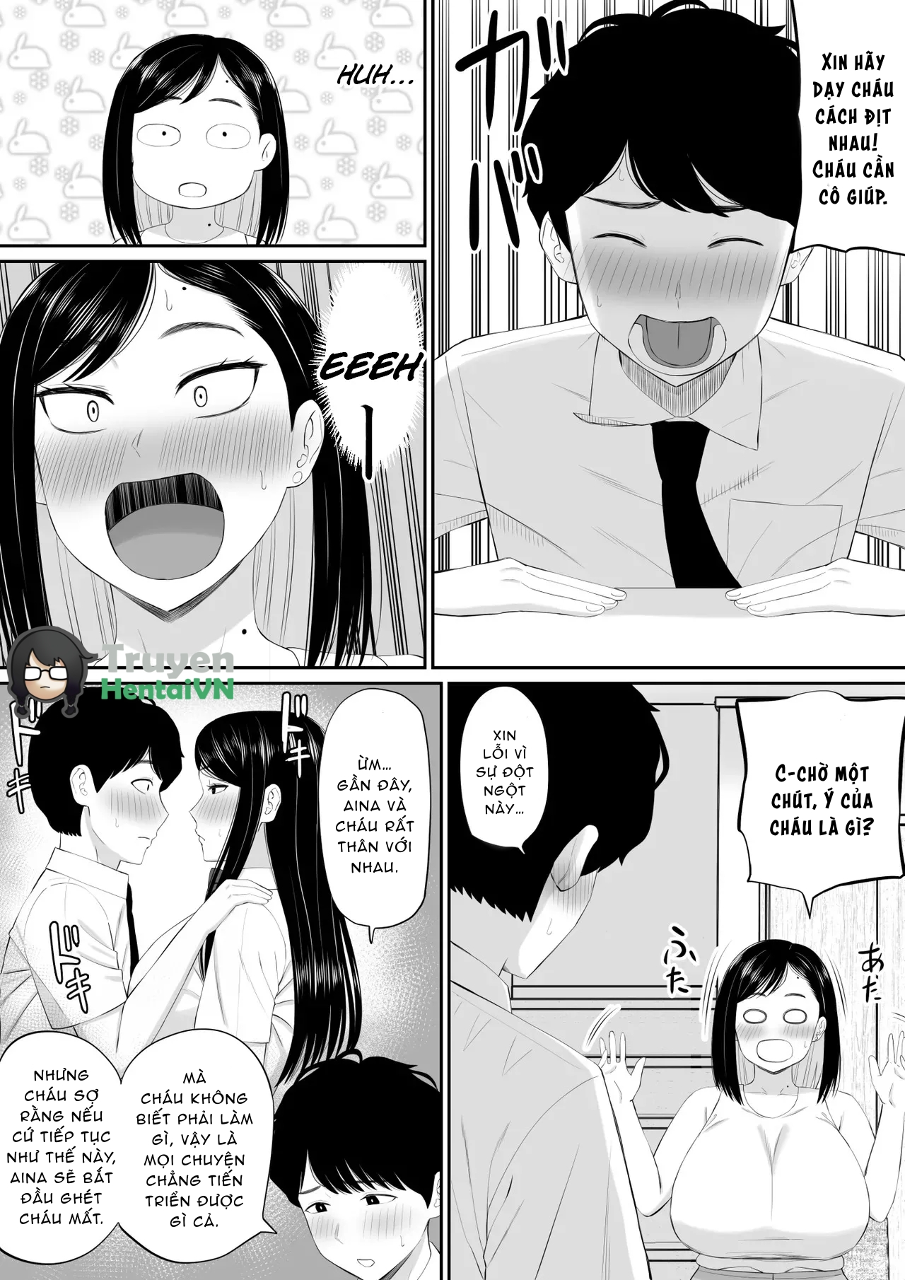 Đọc truyện hentai Sewayaki Kaa-san Musume no Kareshi ni Tanomarete Hitohada Nugu - Oneshot