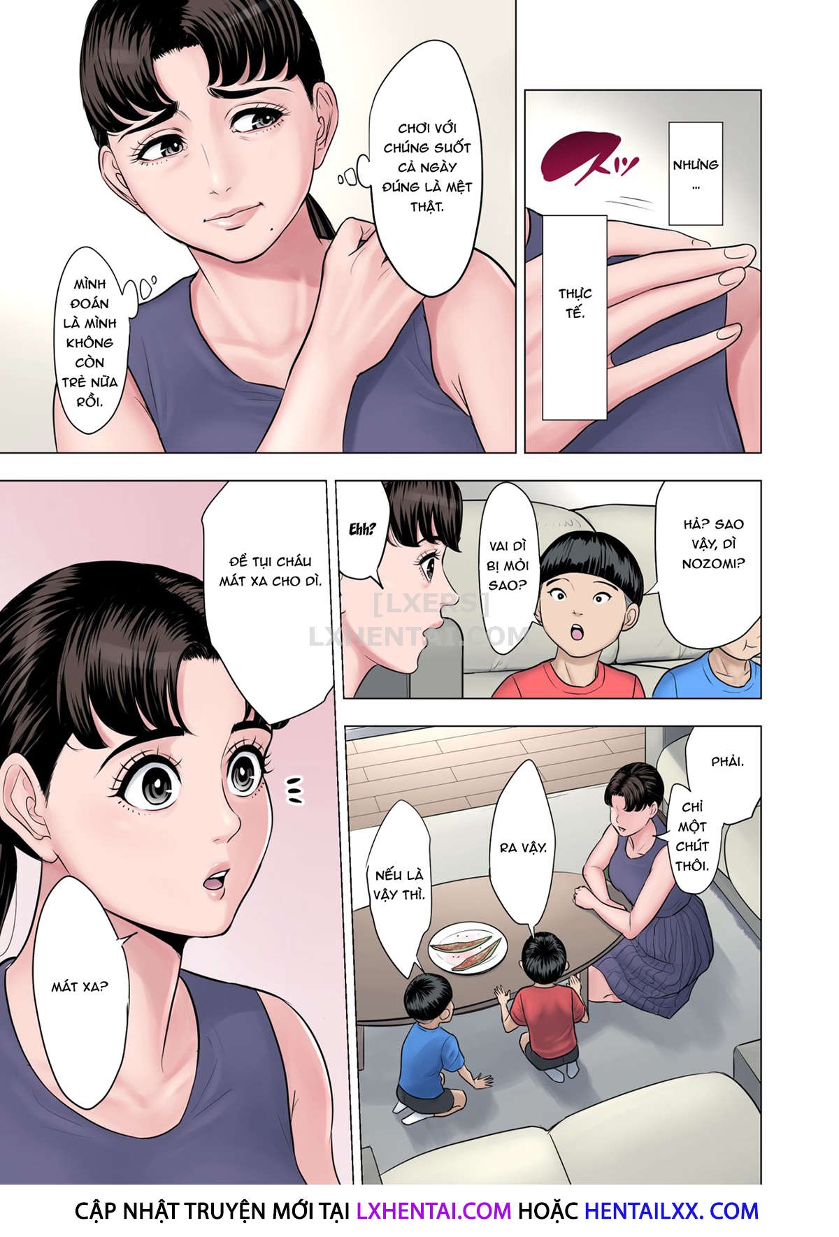 Đọc truyện hentai Futago no Oi no Oba Koukou - Oneshot