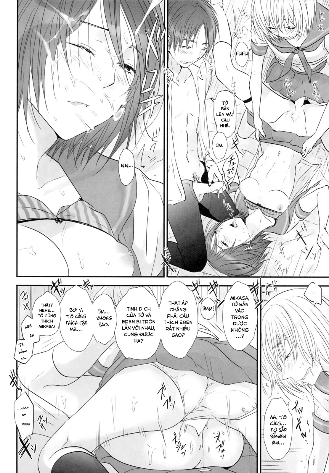 Đọc truyện hentai 3P (Attack on Titan doujinshi) - Oneshot