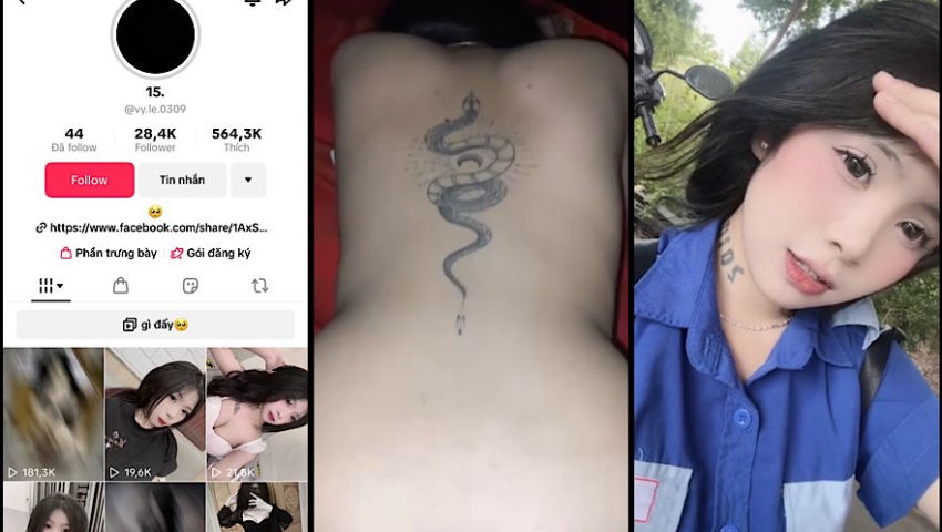 Hot Tiktoker nữ sinh Lê Vy 20k follow bị anh bạn trai súc vật tung clip sau hậu chia tay doggy em rên như đĩ động dục