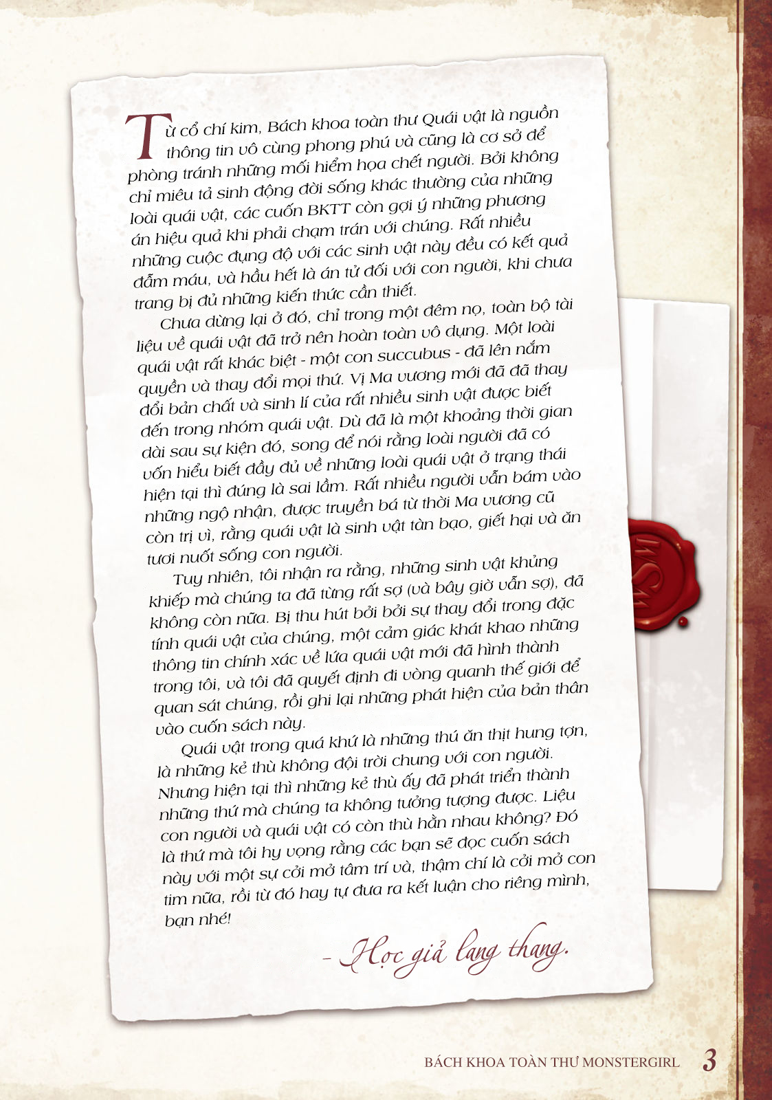 Đọc truyện hentai Bách khoa toàn thư Monstergirl - Lời nói đầu - Mục lục - Khái niệm: Quái vật