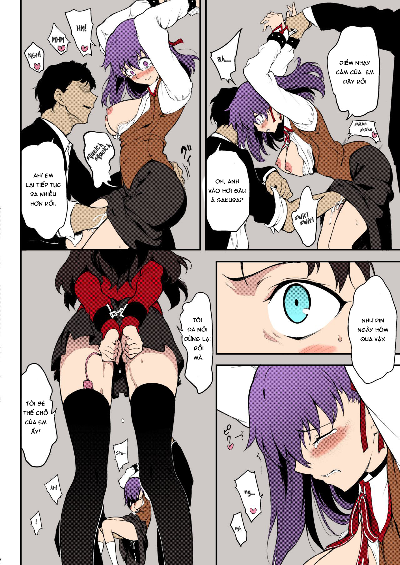 Đọc truyện hentai Chị em nhà Tohsaka sa ngã - Bản màu