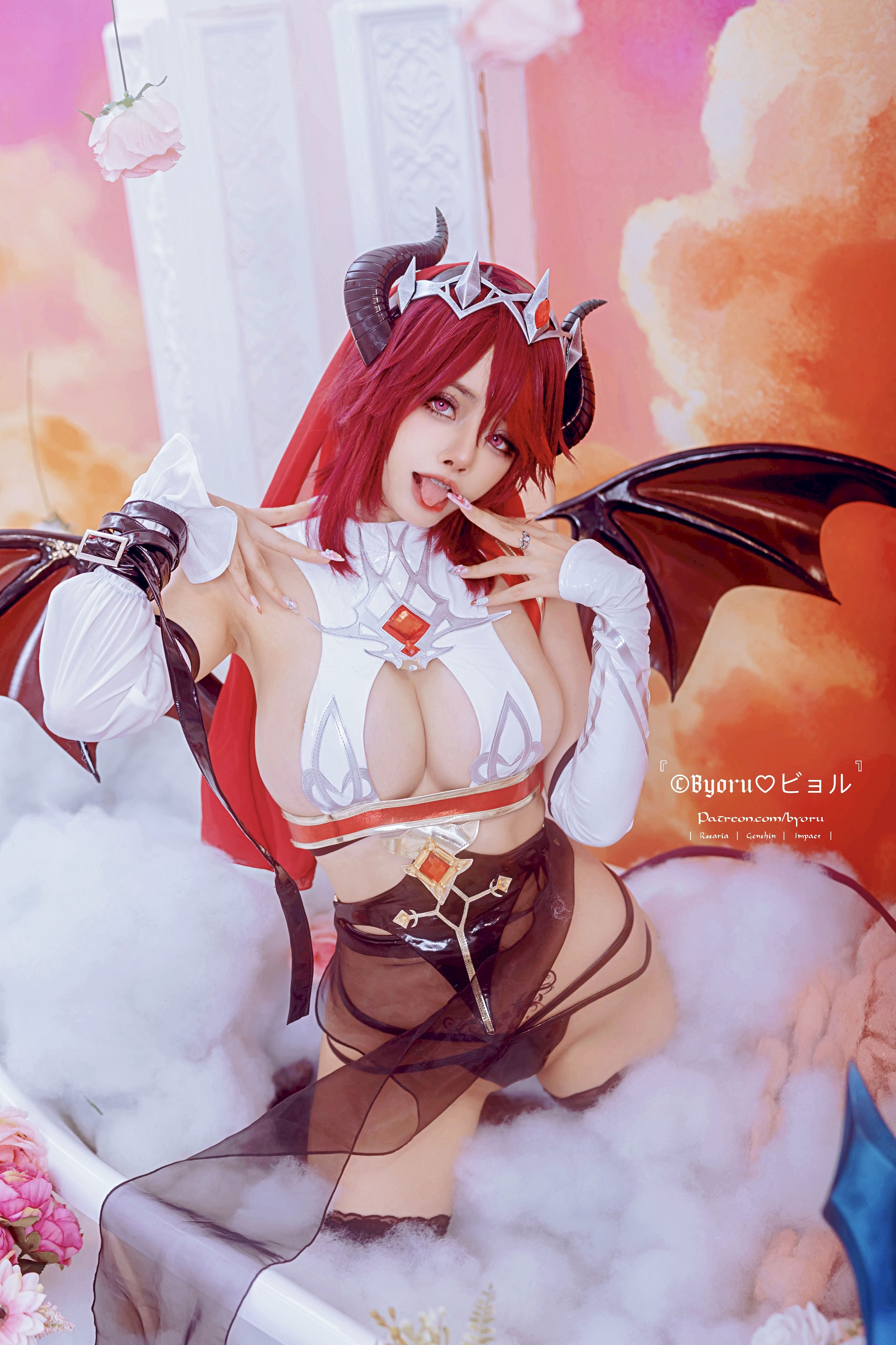 Đọc truyện hentai Tuyển tập Albums siêu phẩm Cosplay - Chap 1215 - Byoru - Rosaria Succubus (Genshin Impact)