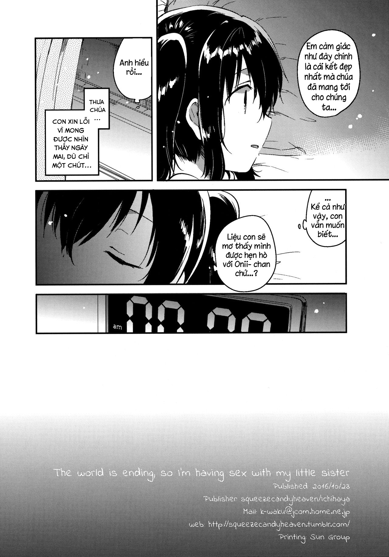 Đọc truyện hentai Hôm nay là tận thế nên tôi sẽ làm tình với em gái mình - Oneshot