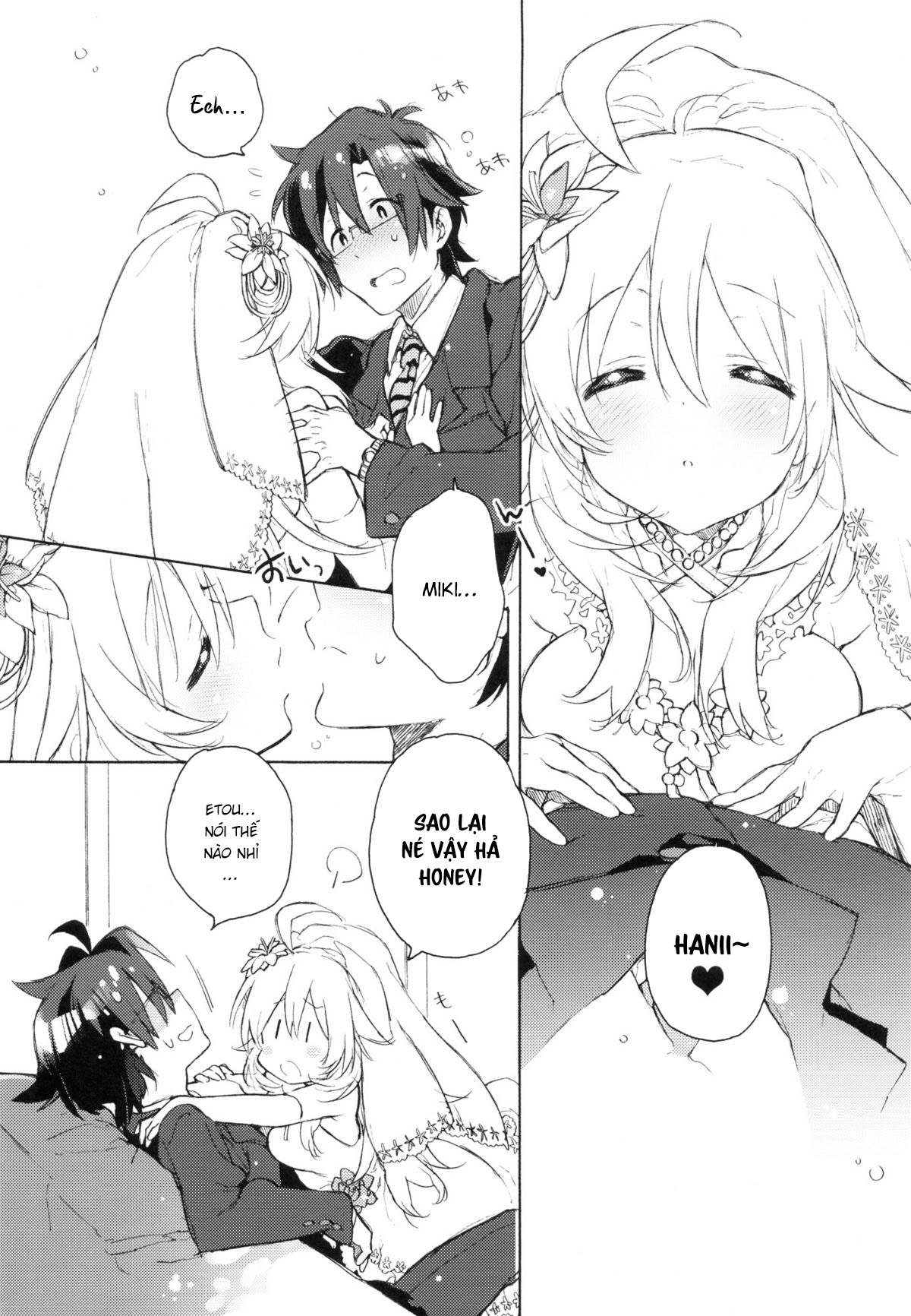 Đọc truyện hentai Miki Hoshii series - Anh đến để được yêu em với bó hoa trên tay