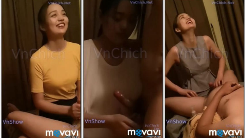 Em gái xinh đẹp miền tây massage cu bị quay lén , cơ mà bàn tay ẻm nó massage cu điệu nghệ thật ~ phần 2