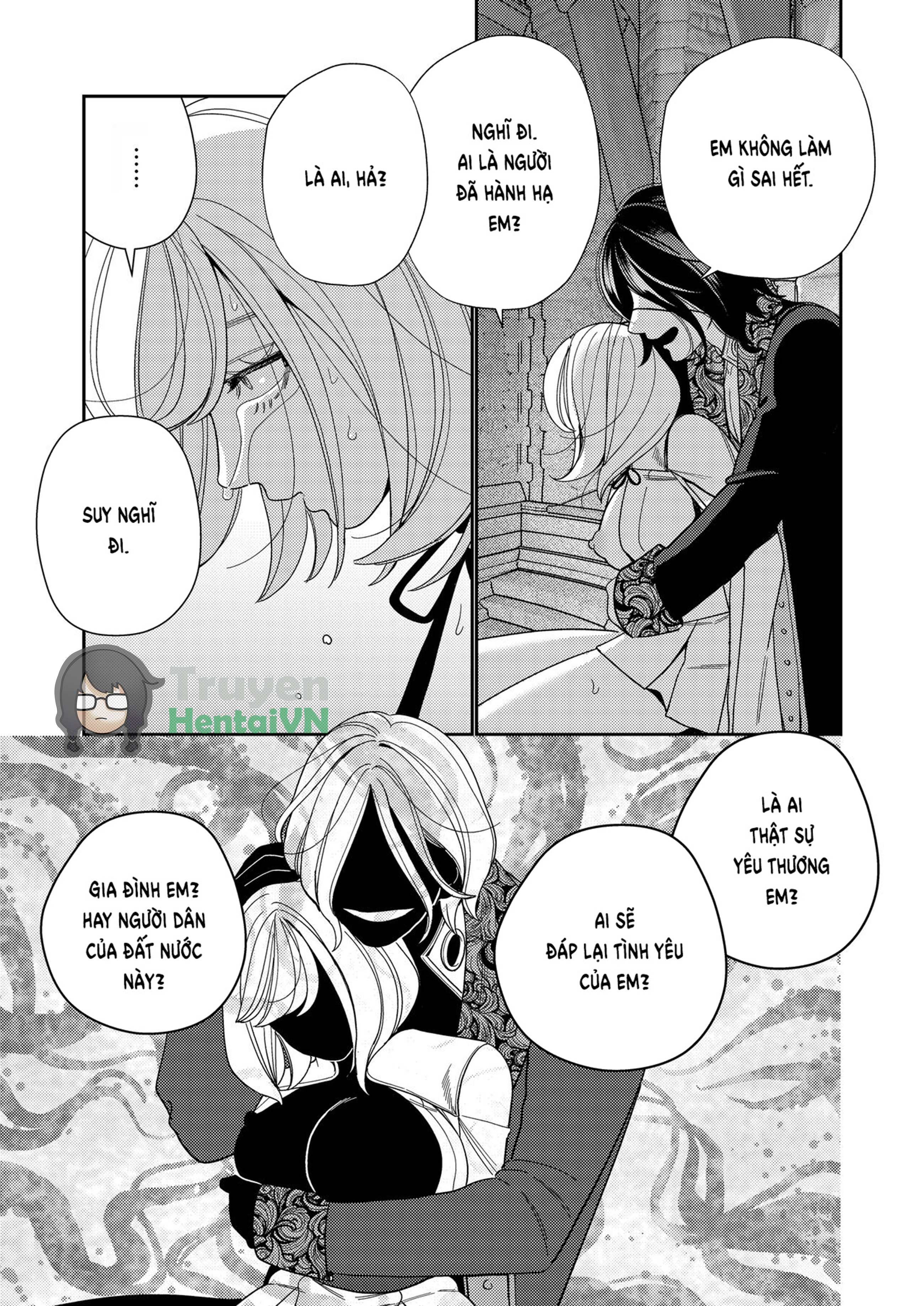 Đọc truyện hentai Seijo wa Tekikoku no Ou ni Otosareru - Oneshot