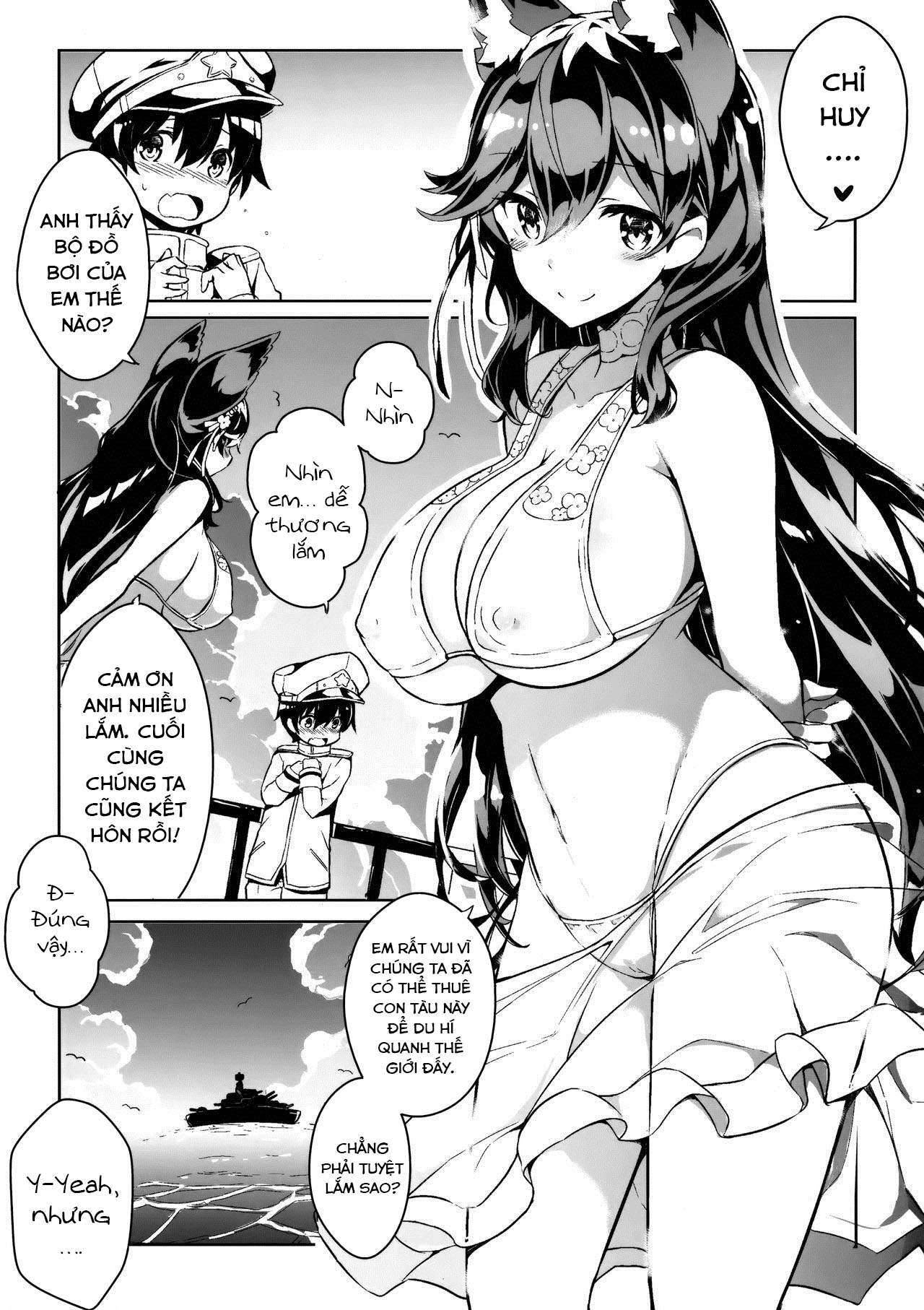 Đọc truyện hentai Atago-san no Munyumunyu Oppai o Meshiagare - Oneshot