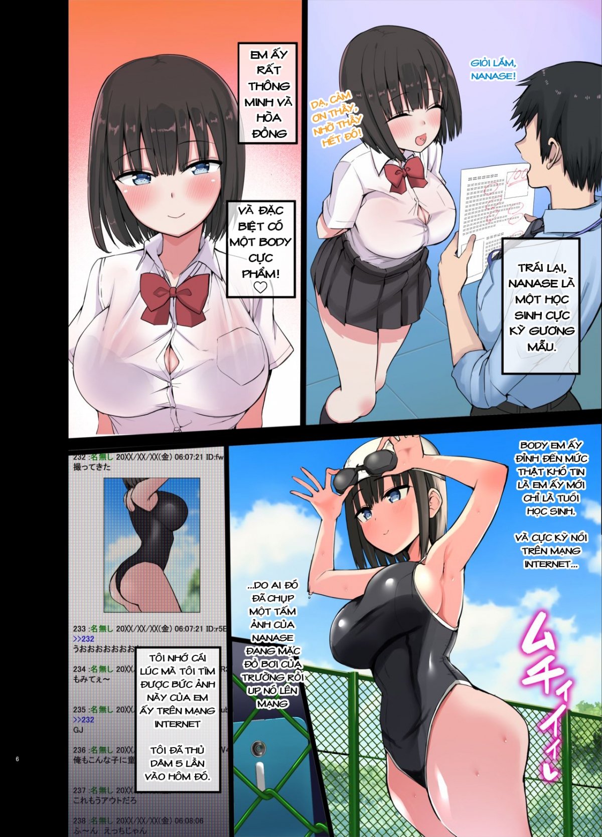 Đọc truyện hentai Bitch Gal! Sensei no BIG Chinchin Daaisuki - Day 1~ Giáo Dục Con Phò Non Ogata~