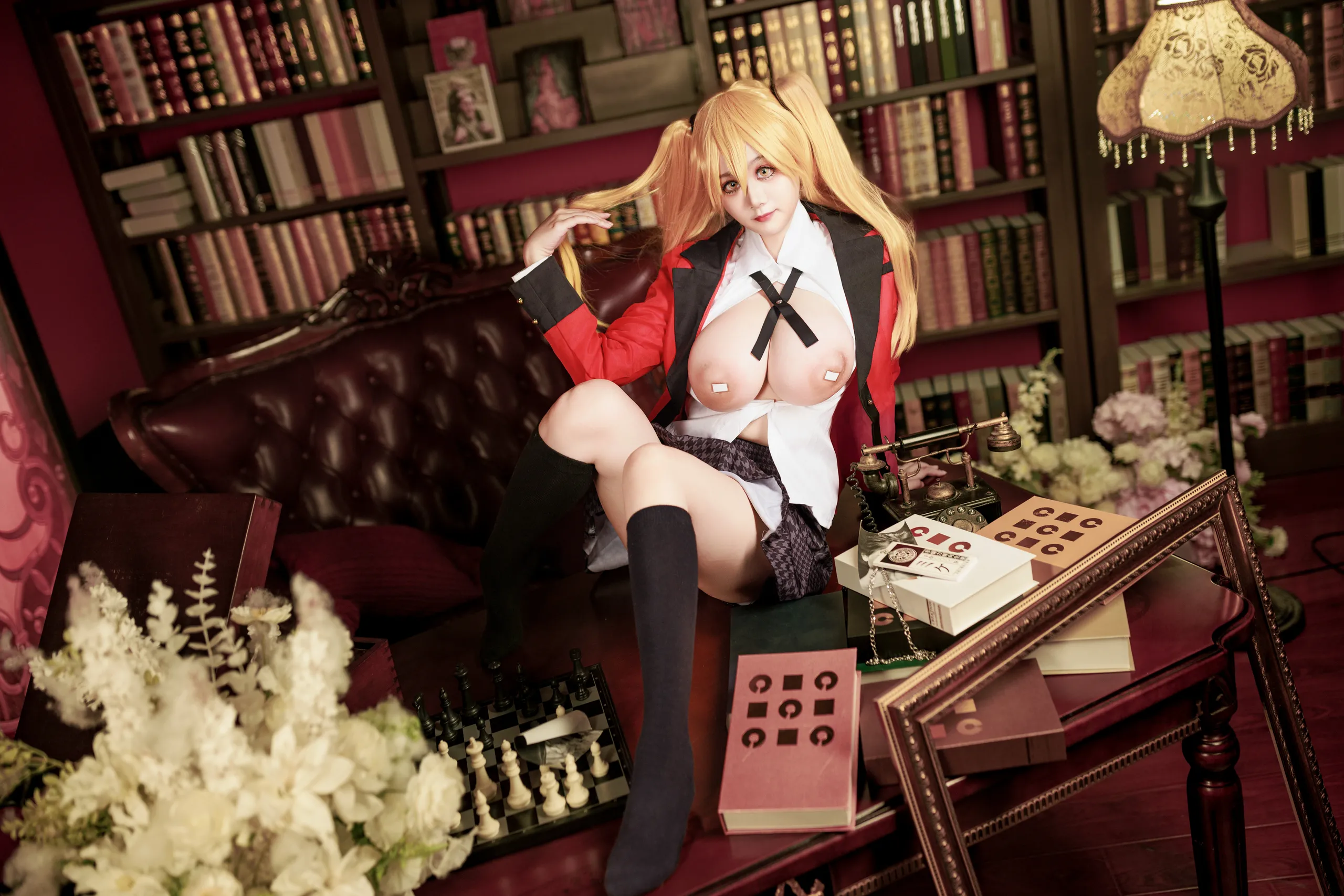 Đọc truyện hentai Tuyển tập Albums siêu phẩm Cosplay - Chap 1109 - A Xuexue - Kakegurui Saotome Meiari Uniform