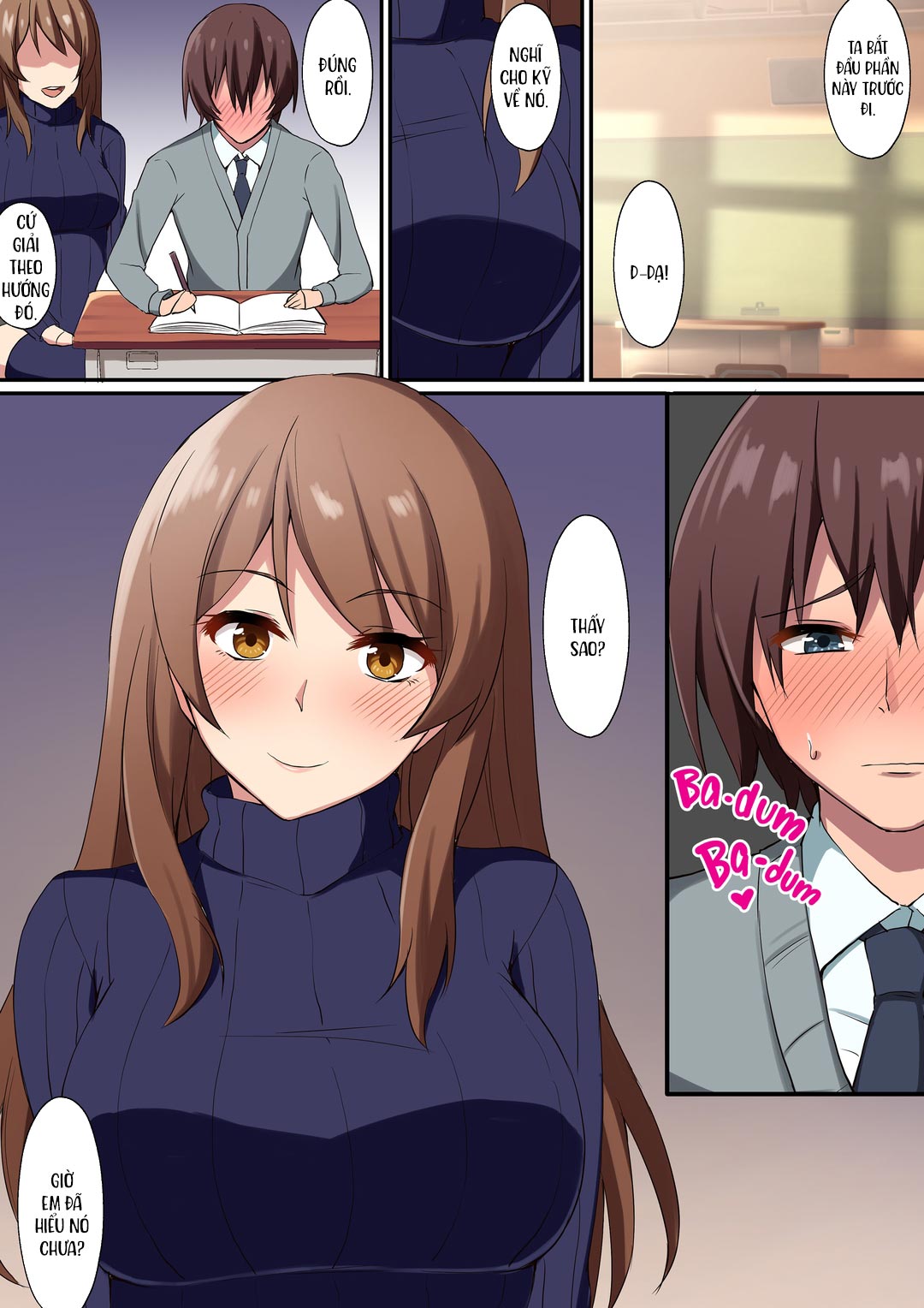 Đọc truyện hentai Cô giáo hứng tình và cậu học sinh trai tân - Oneshot