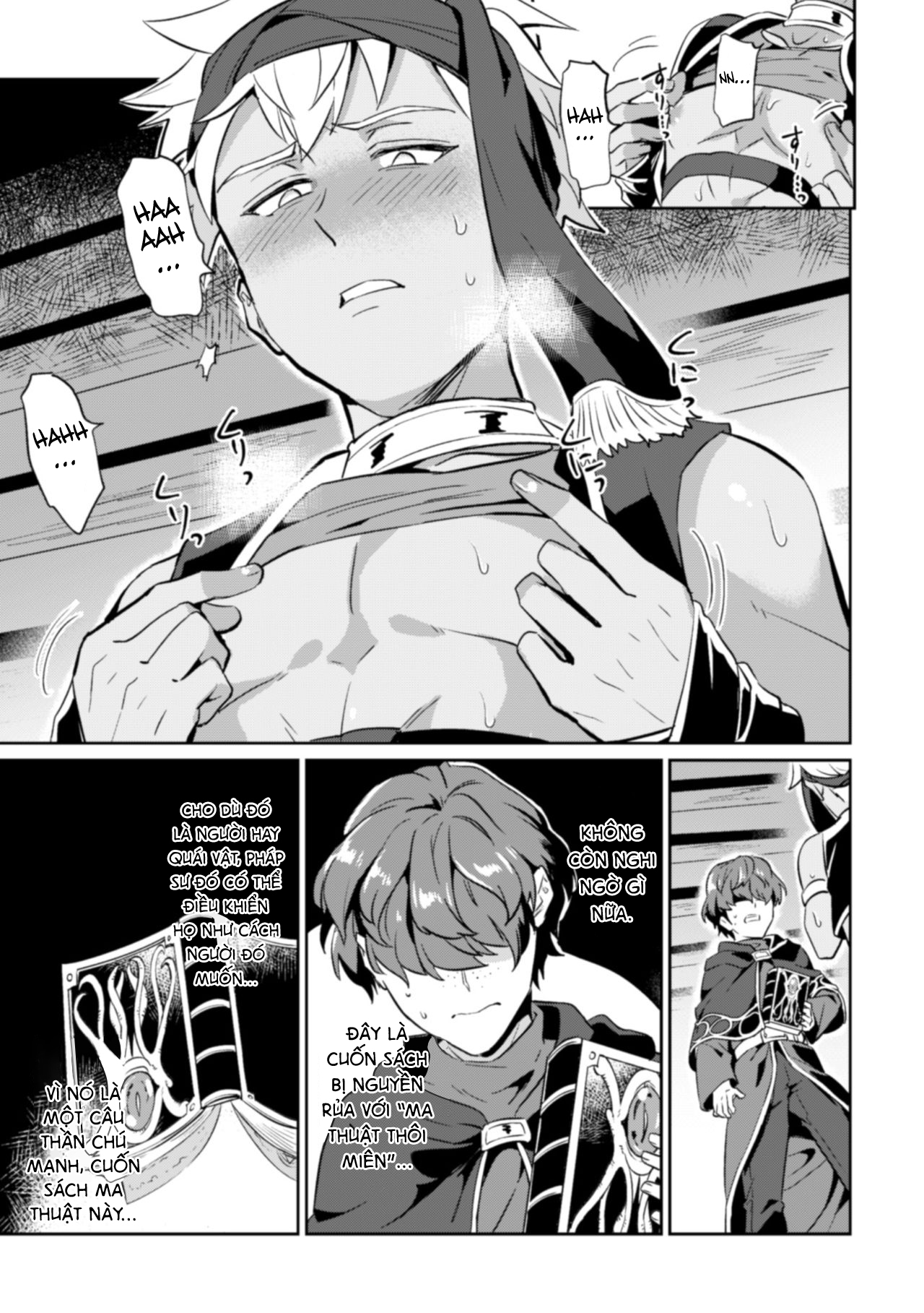 Đọc truyện hentai Cuốn Sách Ma Thuật Bị Nguyền Rủa - Chap 1 - Anh đạo tặc hoàn toàn bị khuất phục bởi phép thôi miên.