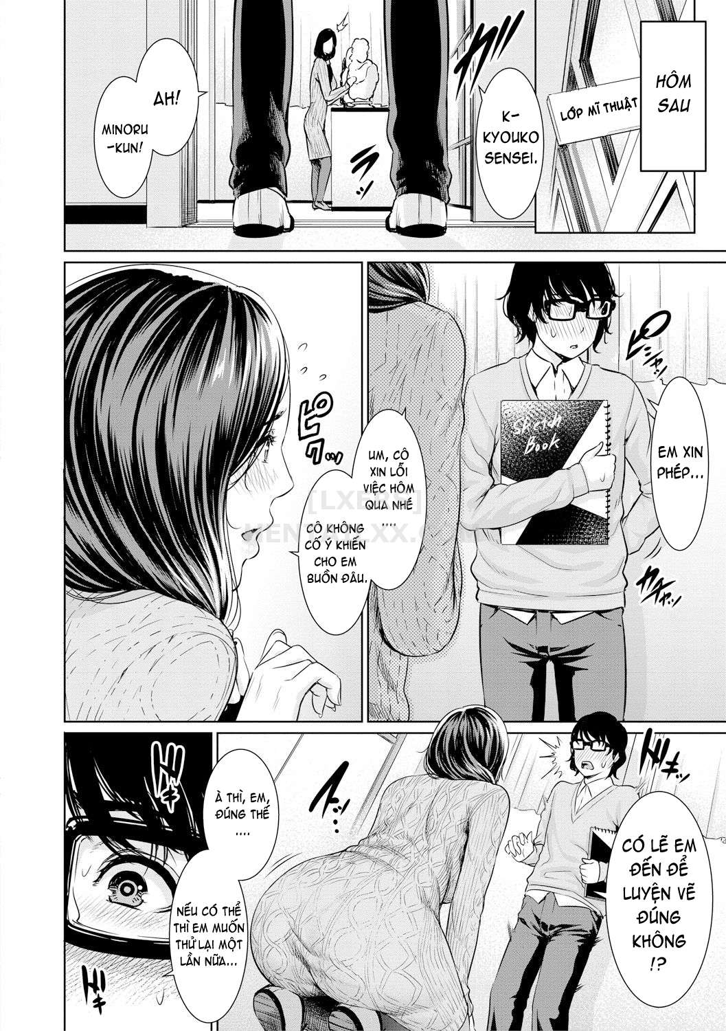 Đọc truyện hentai Sensei wa Seiyoku o Osaerarenai - Chap 1 - Let me Sketch you!