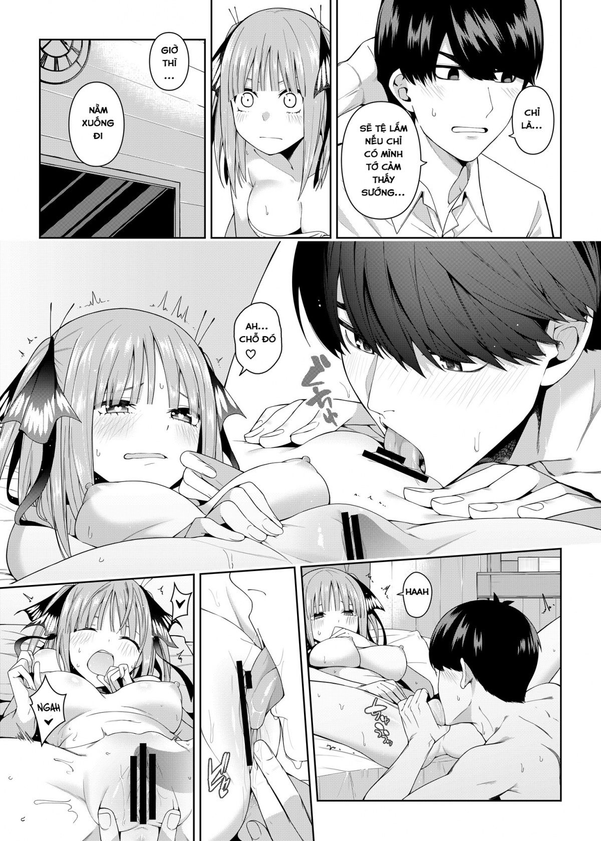 Đọc truyện hentai Nibun no Yuudou (Gotoubun no Hanayome) - Oneshot