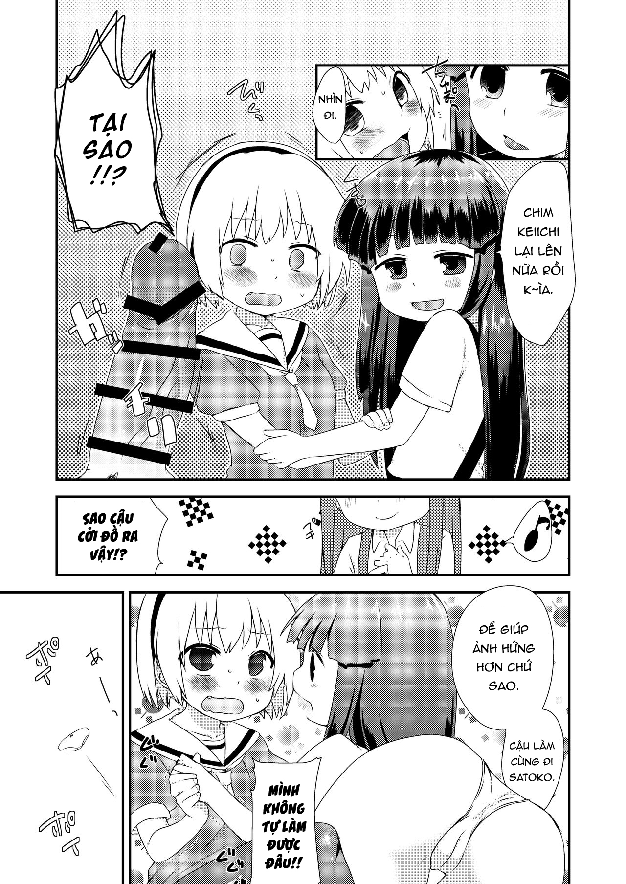 Đọc truyện hentai Rika-chan to Satoko ga Keiichi o Osou Hon - Oneshot