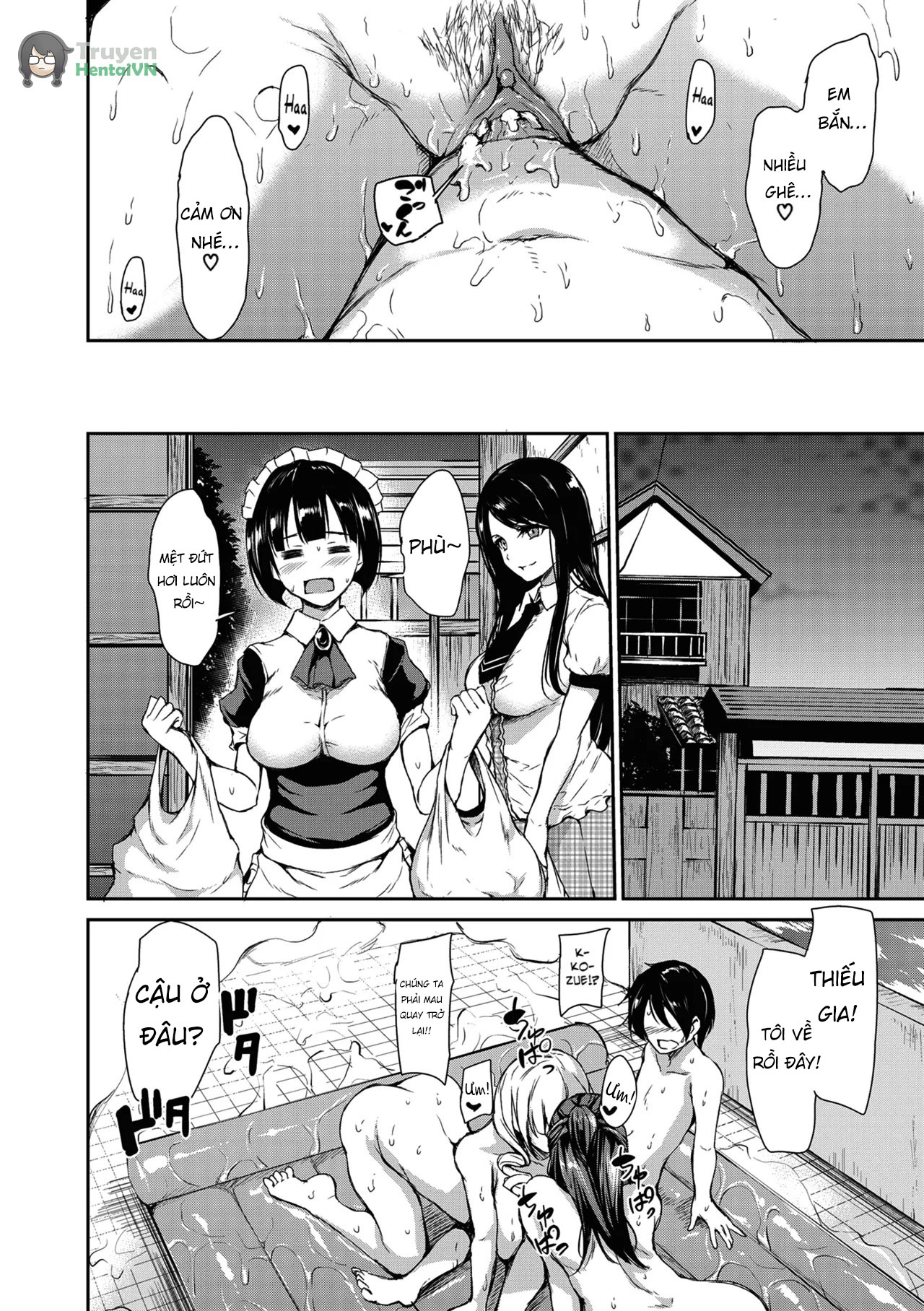 Đọc truyện hentai At Home Harem Fudeoro Sisters - Chap 1