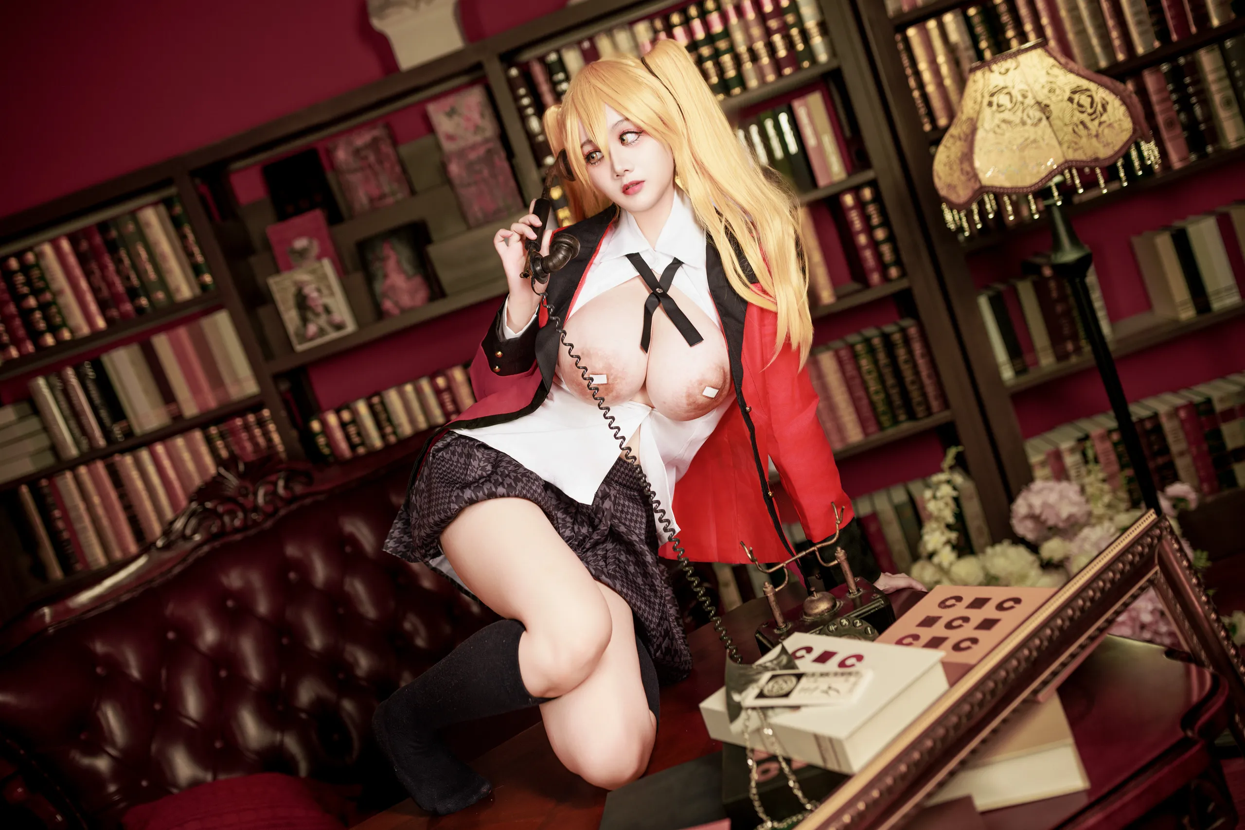 Đọc truyện hentai Tuyển tập Albums siêu phẩm Cosplay - Chap 1109 - A Xuexue - Kakegurui Saotome Meiari Uniform