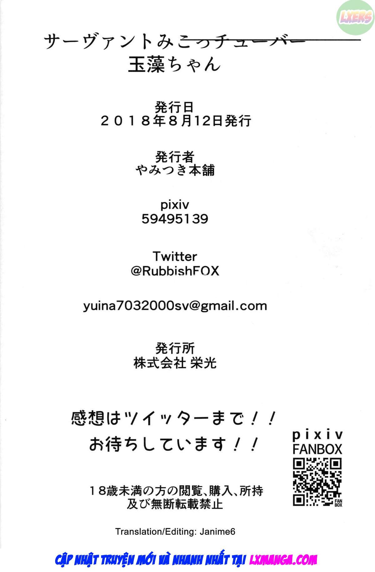 Đọc truyện hentai Người hầu MikoTuber Tamamo-Chan - Oneshot