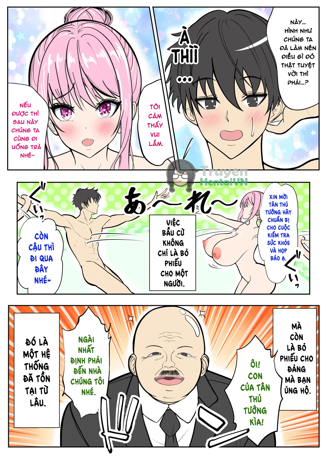 Đọc truyện hentai Senkyo wa Mako ni Chu Dashi de - mirai no Senkyo wa Ji Po de Tohyo!？ Sei de Hameyo Wakarase Ntr - Oneshot