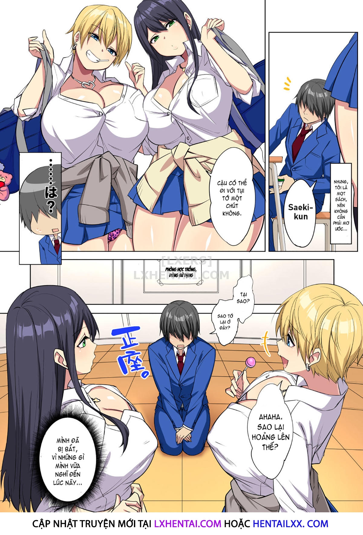 Đọc truyện hentai My Big Cock Is Getting Squeezed By Huge Breasted Bitch Gals!! - Chap 1