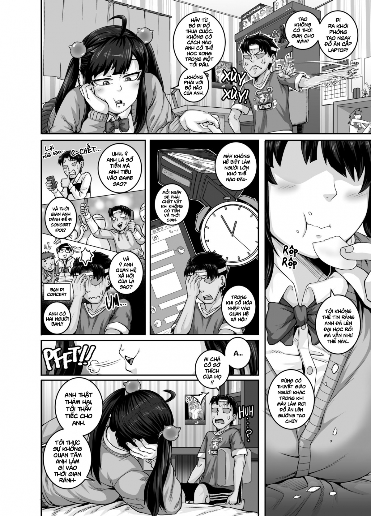 Đọc truyện hentai Em gái(kế) phiền toái cần phải được dạy dỗ!! - Chap 1: Anh trai cần phải học bài!!