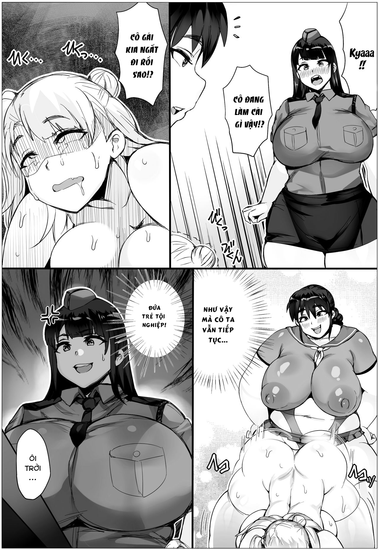 Đọc truyện hentai Koukaku Fukei! Gochounai no Seigi o Tsuranuke!! - Oneshot